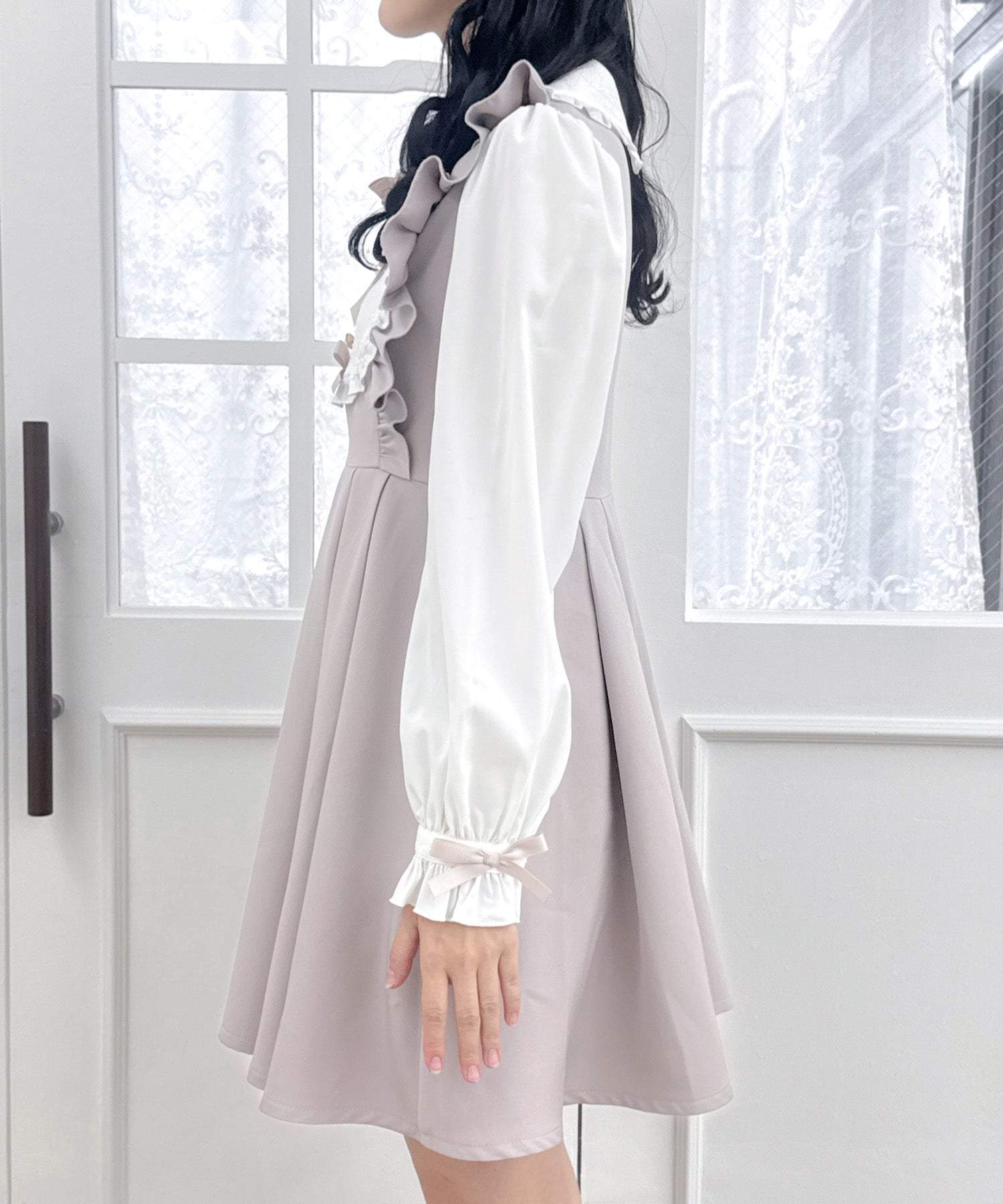 ロジータ ROJITA ヨークフリルデザインワンピース (ピンク) ピンク