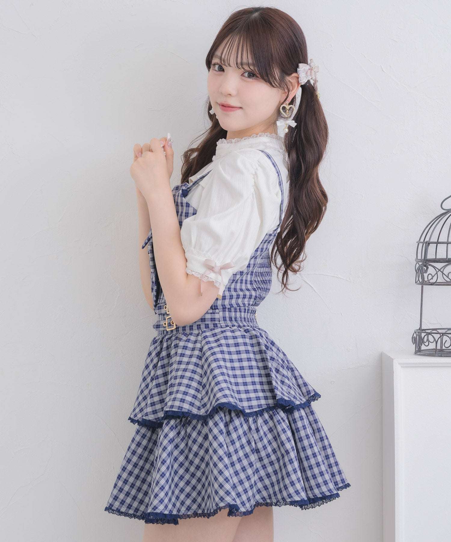 ロジータ ROJITA ダブルリボンビスチェスカートセット (ネイビー) ネイビー