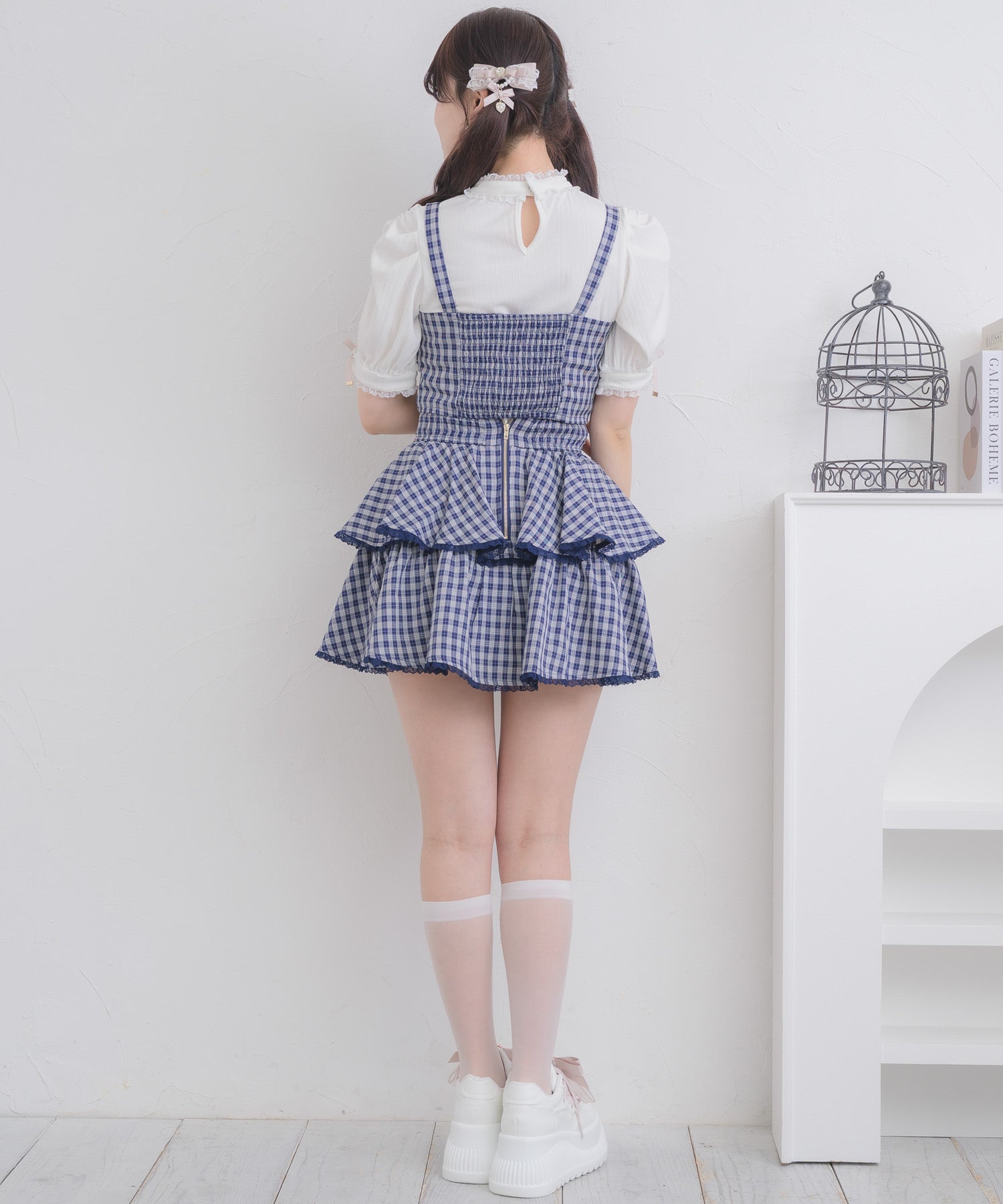 ロジータ ROJITA ダブルリボンビスチェスカートセット (ネイビー) ネイビー