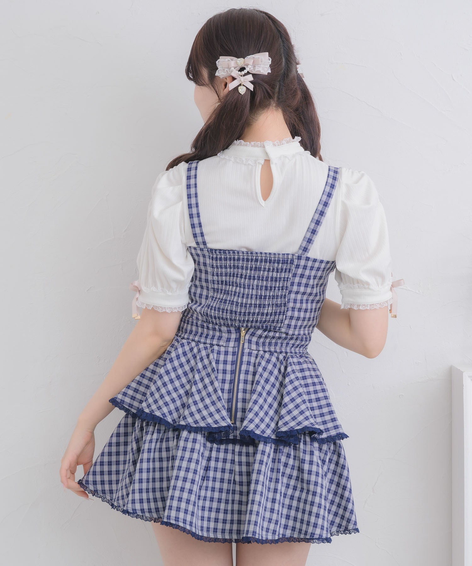 ロジータ ROJITA ダブルリボンビスチェスカートセット (ネイビー) ネイビー