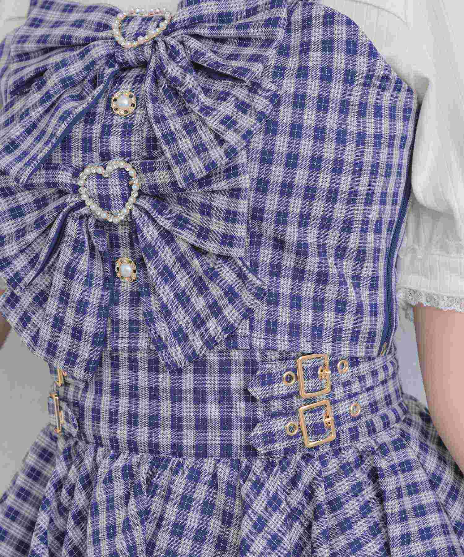 ロジータ ROJITA ダブルリボンビスチェスカートセット (ネイビー) ネイビー