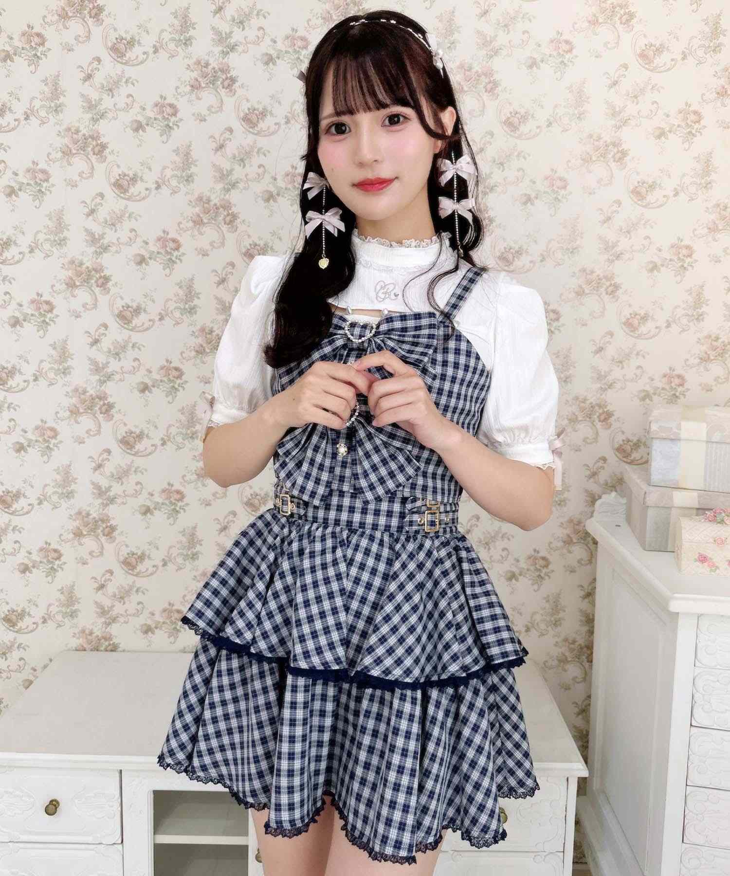 ロジータ ROJITA ダブルリボンビスチェスカートセット (ネイビー) ネイビー