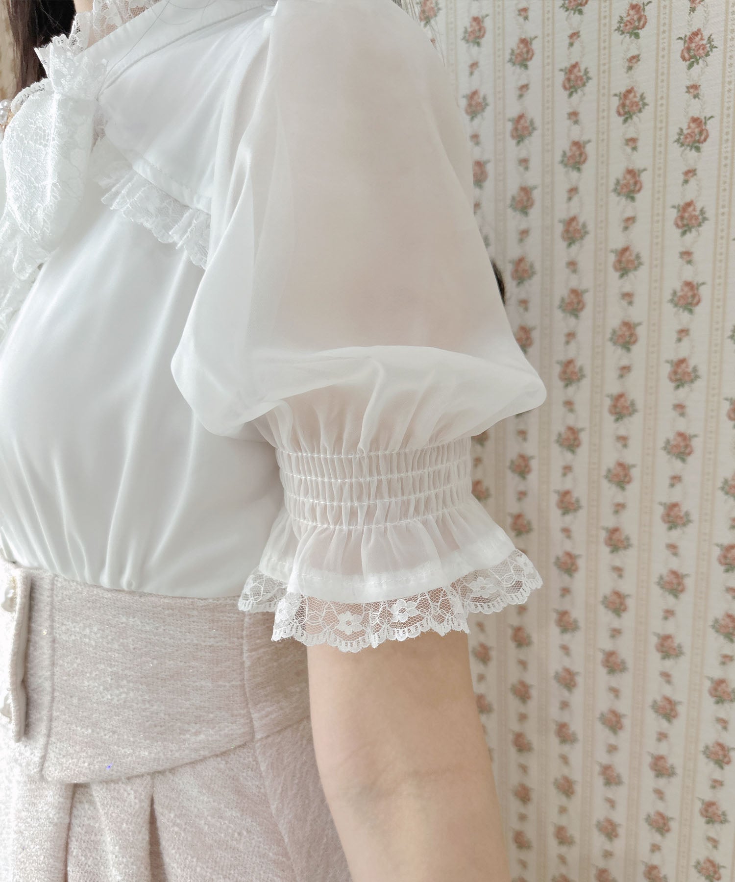 ロジータ ROJITA レーシーリボンツイードドッキングワンピース (ピンク) ピンク