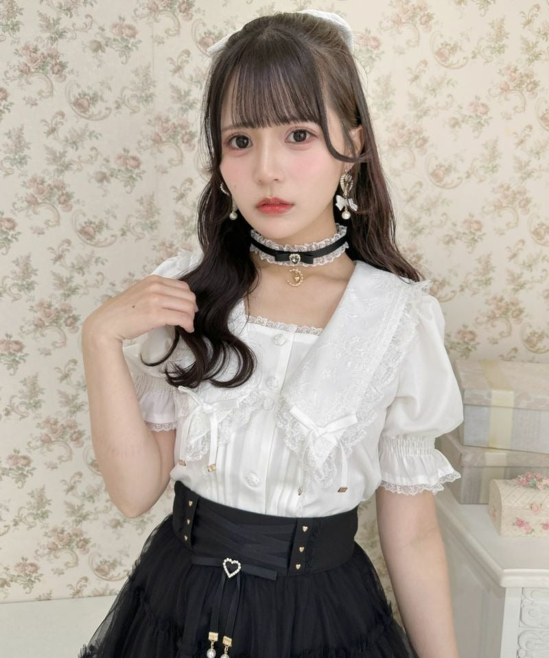 ロジータ ROJITA パール釦セーラーカラーブラウス (ホワイト) ホワイト