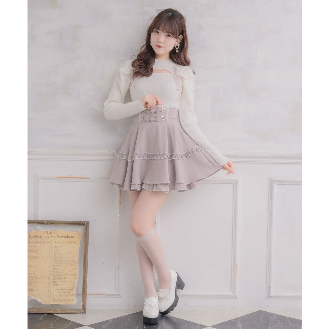 ロジータ ROJITA ベルトリボンデザインスカート (ピンク) ピンク