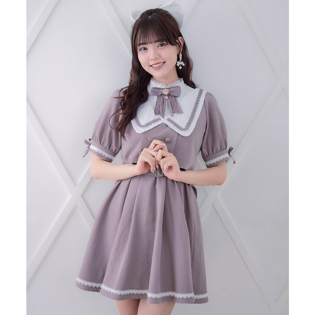 ロジータ ROJITA レイヤードセーラーワンピース (ピンクブラウン) ピンクブラウン