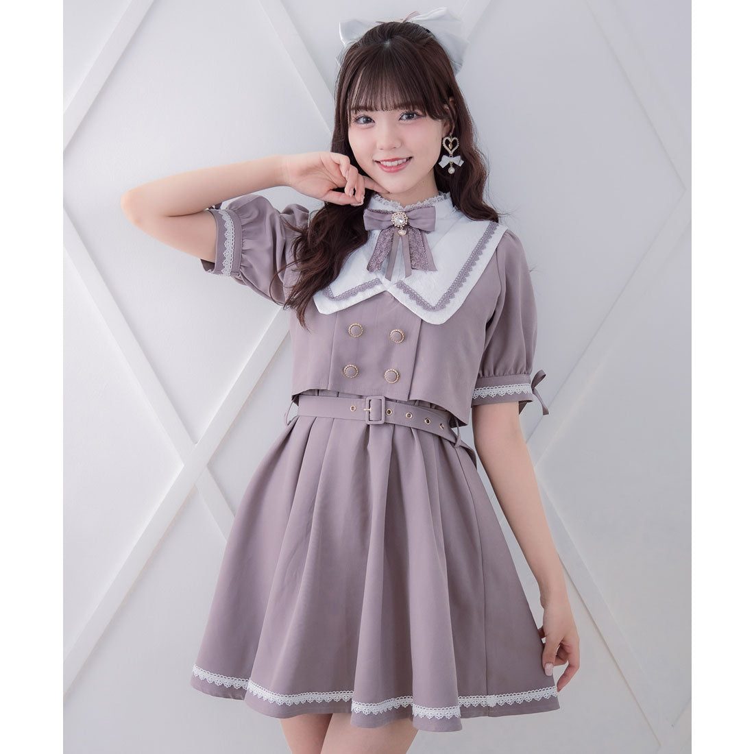 ロジータ ROJITA レイヤードセーラーワンピース (ピンクブラウン) ピンクブラウン