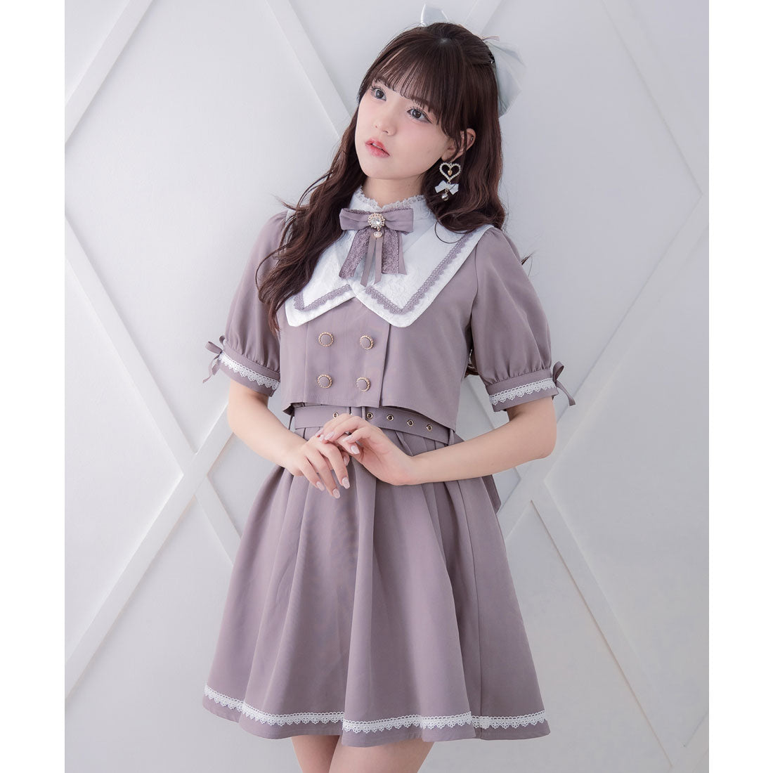 ロジータ ROJITA レイヤードセーラーワンピース (ピンクブラウン) ピンクブラウン