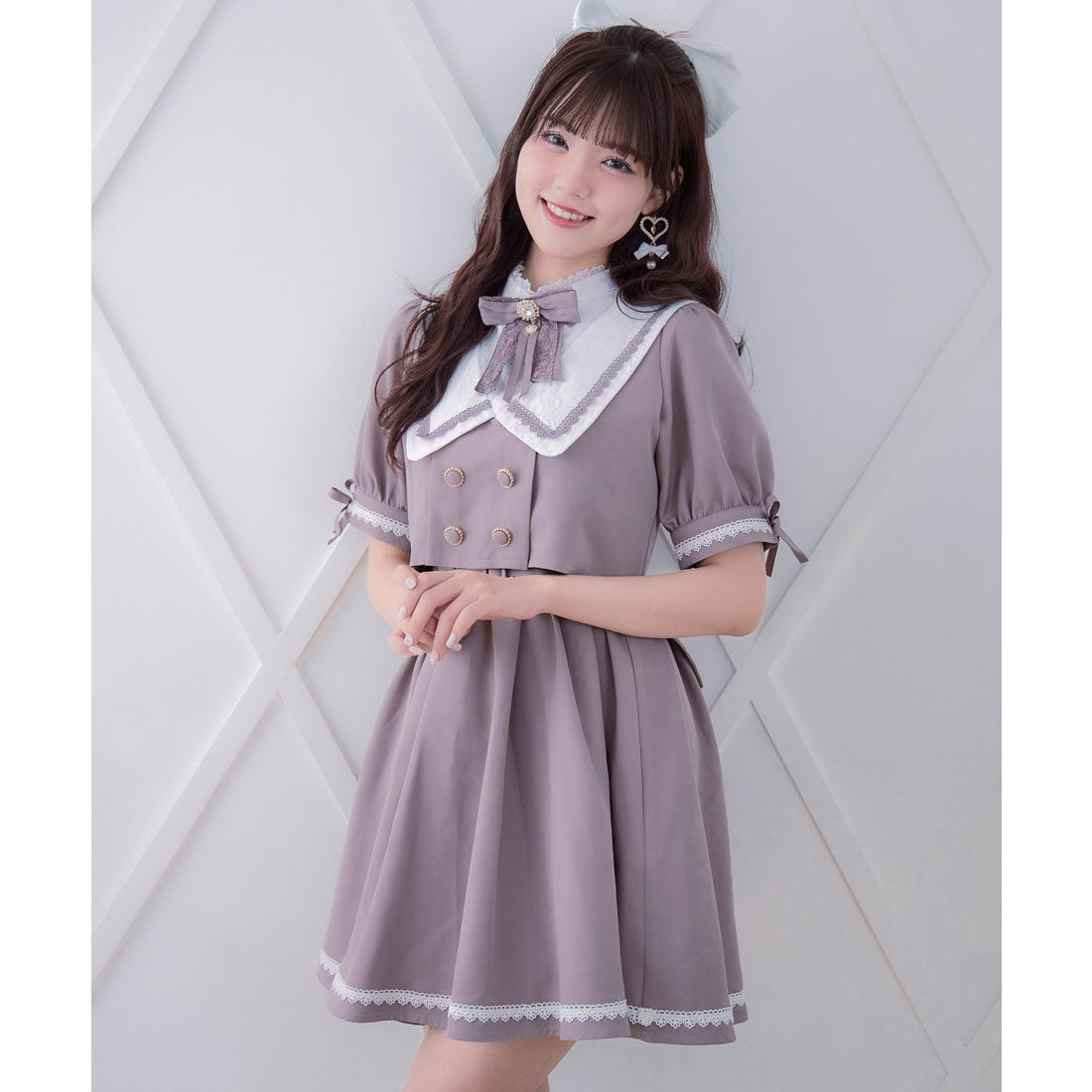 ロジータ ROJITA レイヤードセーラーワンピース (ピンクブラウン) ピンクブラウン