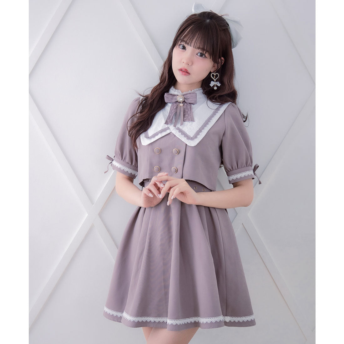 ロジータ ROJITA レイヤードセーラーワンピース (ピンクブラウン) ピンクブラウン