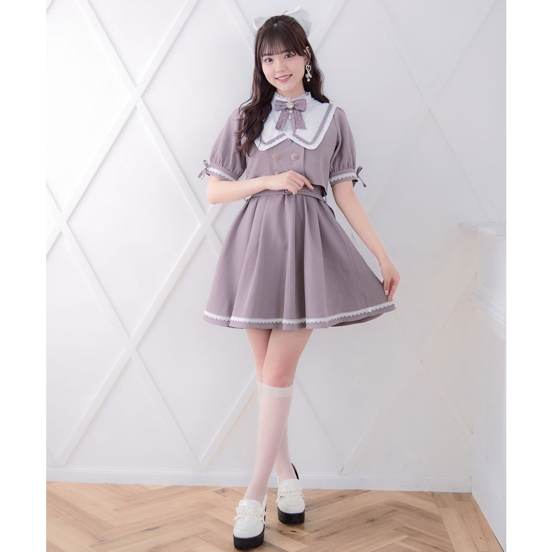 ロジータ ROJITA レイヤードセーラーワンピース (ピンクブラウン) ピンクブラウン