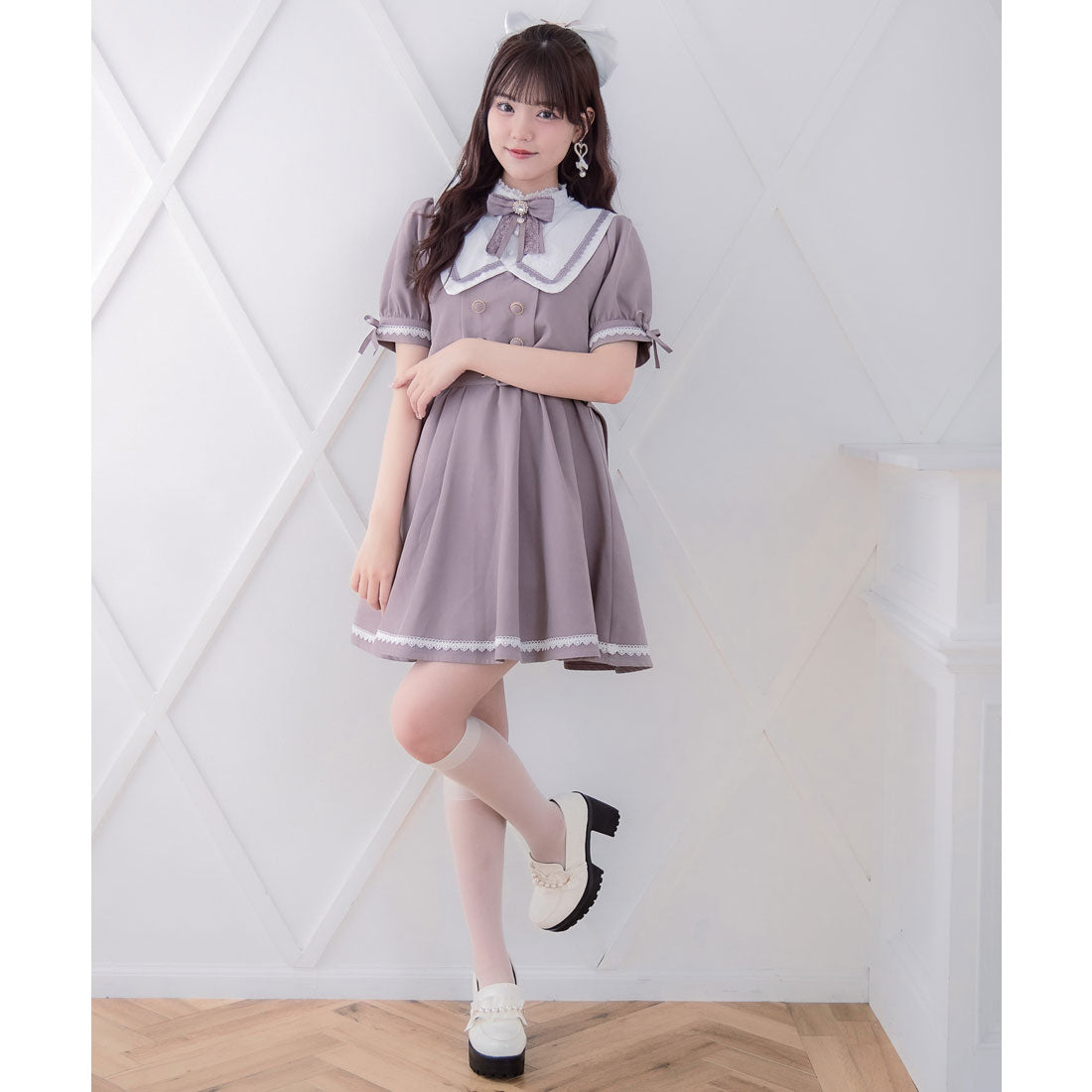 ロジータ ROJITA レイヤードセーラーワンピース (ピンクブラウン) ピンクブラウン