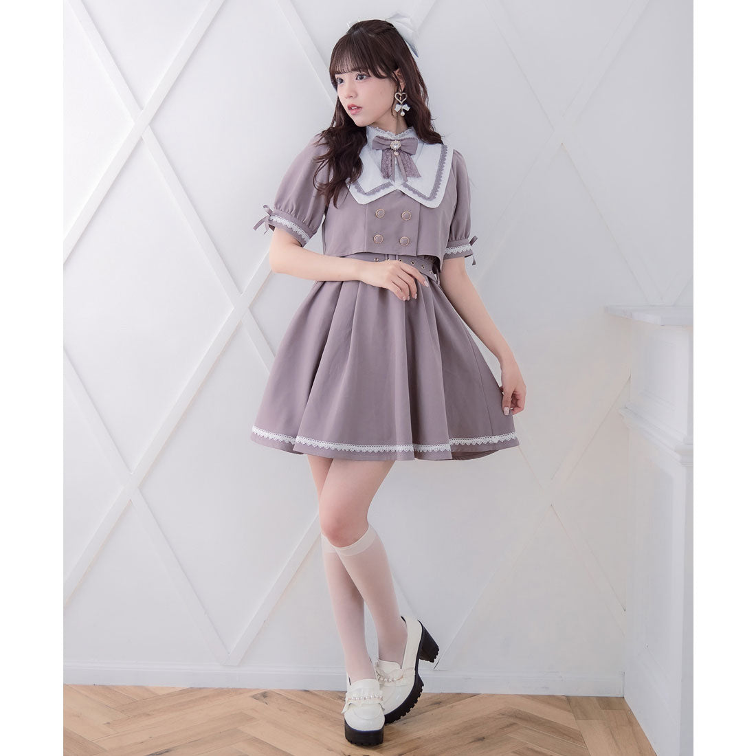 ロジータ ROJITA レイヤードセーラーワンピース (ピンクブラウン) ピンクブラウン