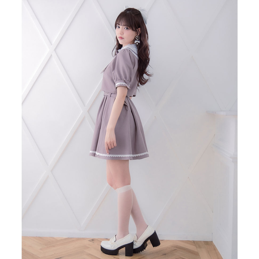 ロジータ ROJITA レイヤードセーラーワンピース (ピンクブラウン) ピンクブラウン