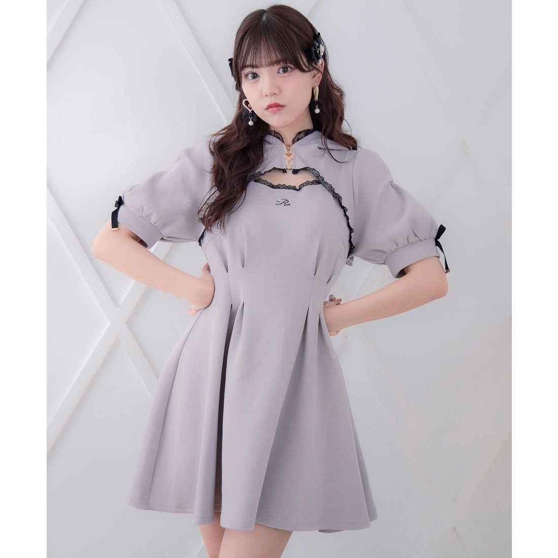 ロジータ ROJITA ネコ耳スウエットワンピース (ピンク) ピンク