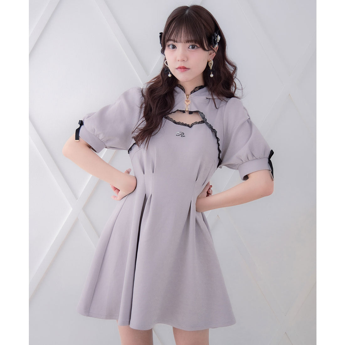 ロジータ ROJITA ネコ耳スウエットワンピース (ピンク) ピンク