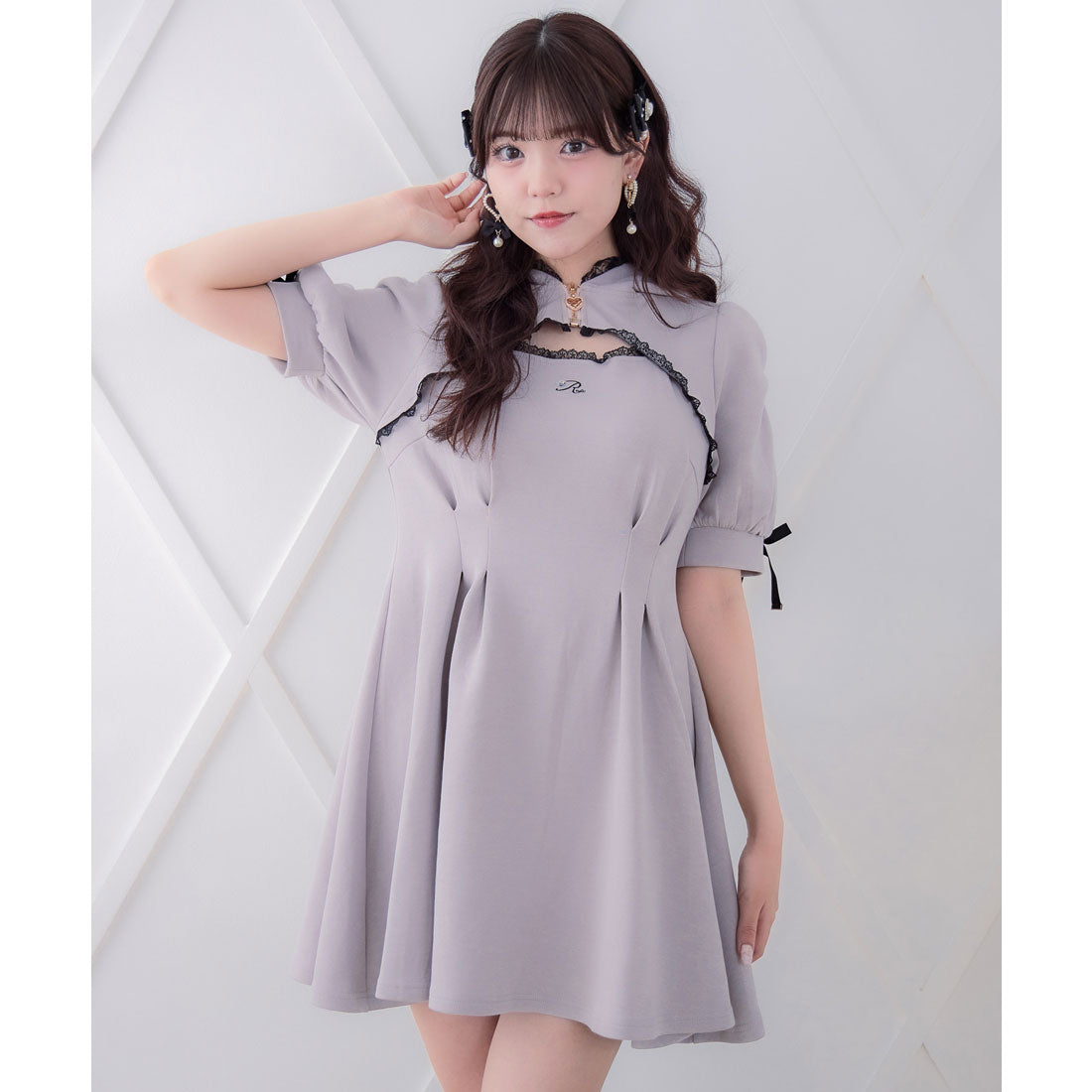 ロジータ ROJITA ネコ耳スウエットワンピース (ピンク) ピンク