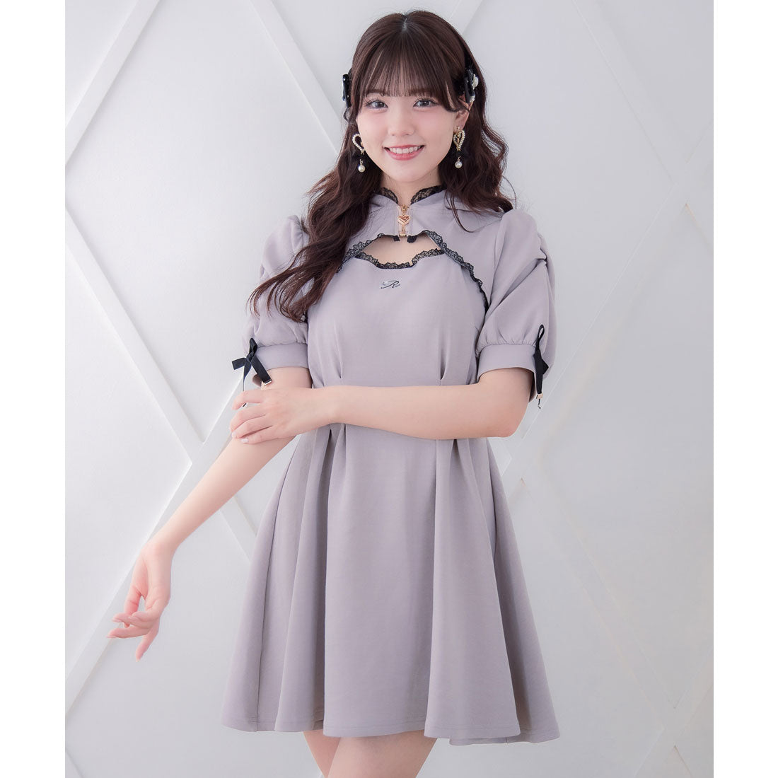 ロジータ ROJITA ネコ耳スウエットワンピース (ピンク) ピンク