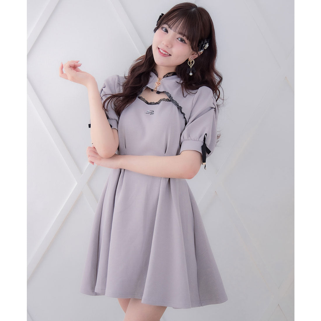 ロジータ ROJITA ネコ耳スウエットワンピース (ピンク) ピンク