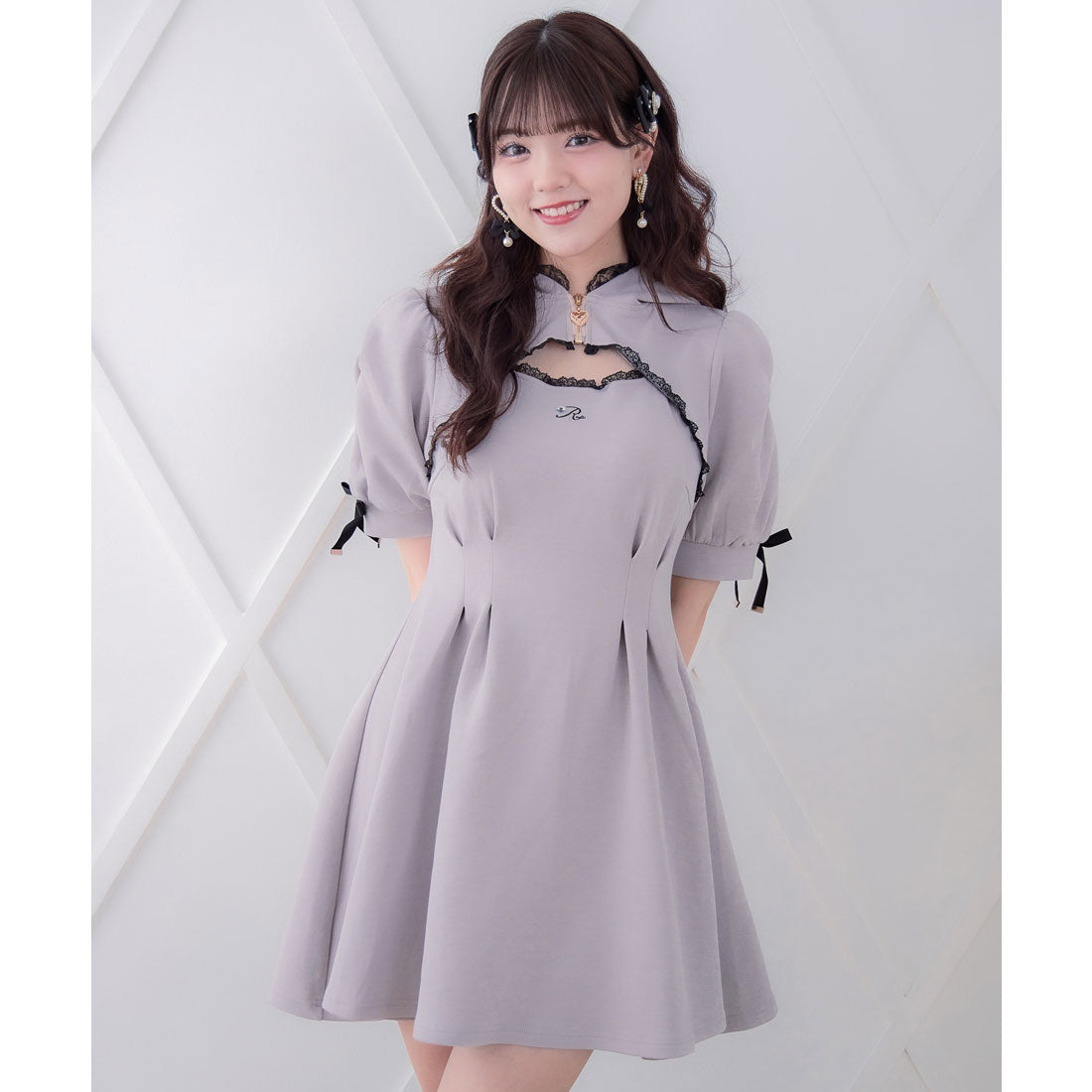 ロジータ ROJITA ネコ耳スウエットワンピース (ピンク) ピンク