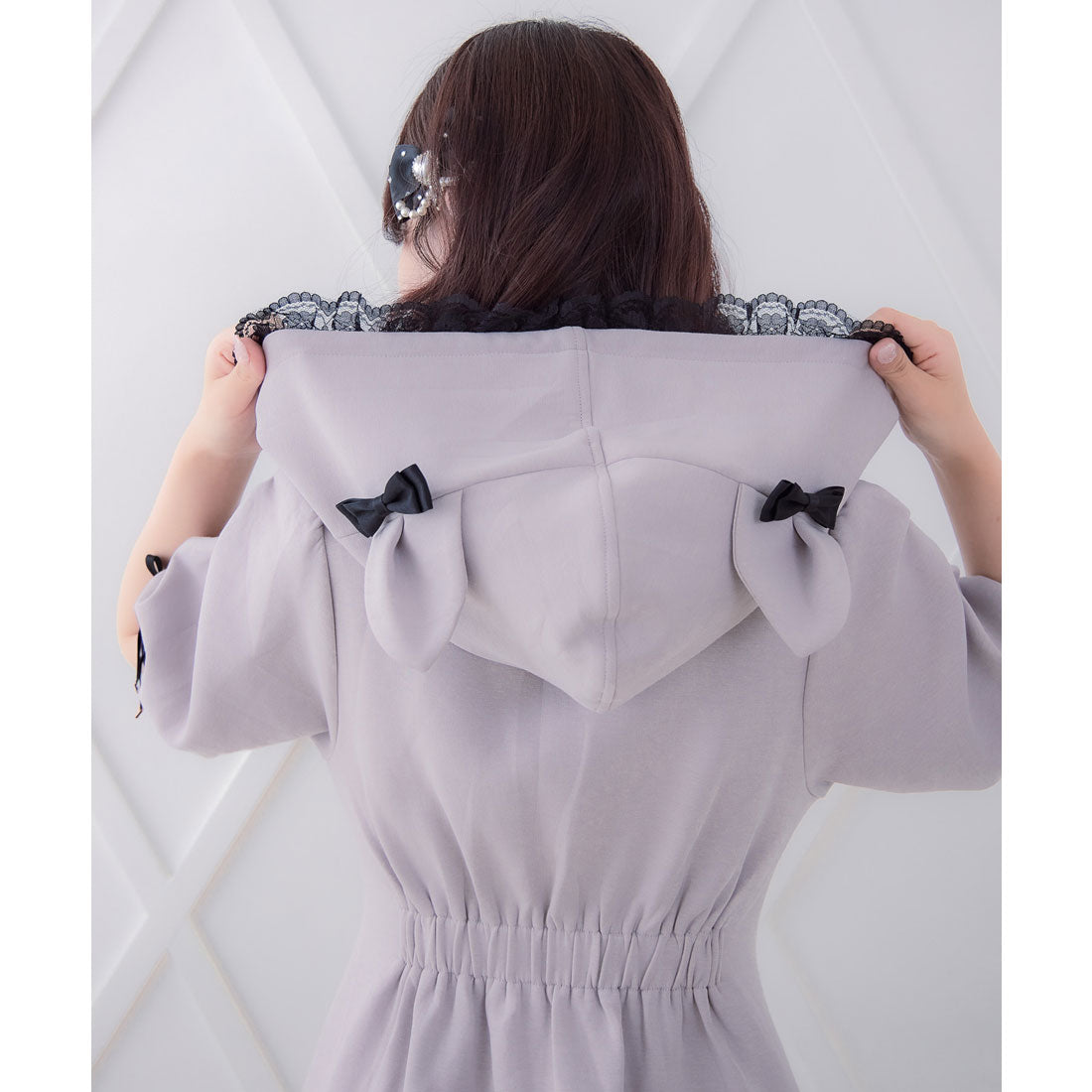 ロジータ ROJITA ネコ耳スウエットワンピース (ピンク) ピンク