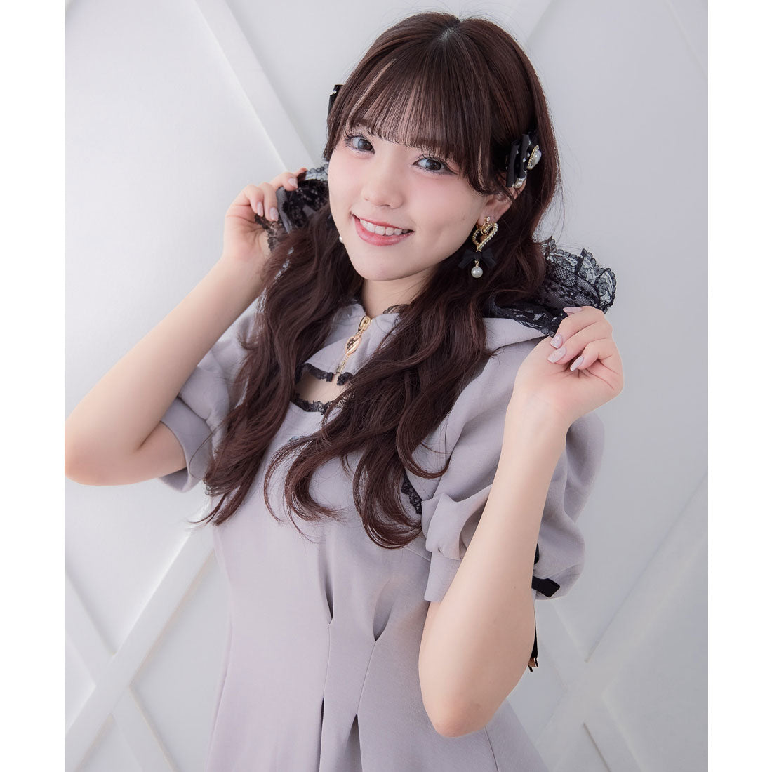 ロジータ ROJITA ネコ耳スウエットワンピース (ピンク) ピンク