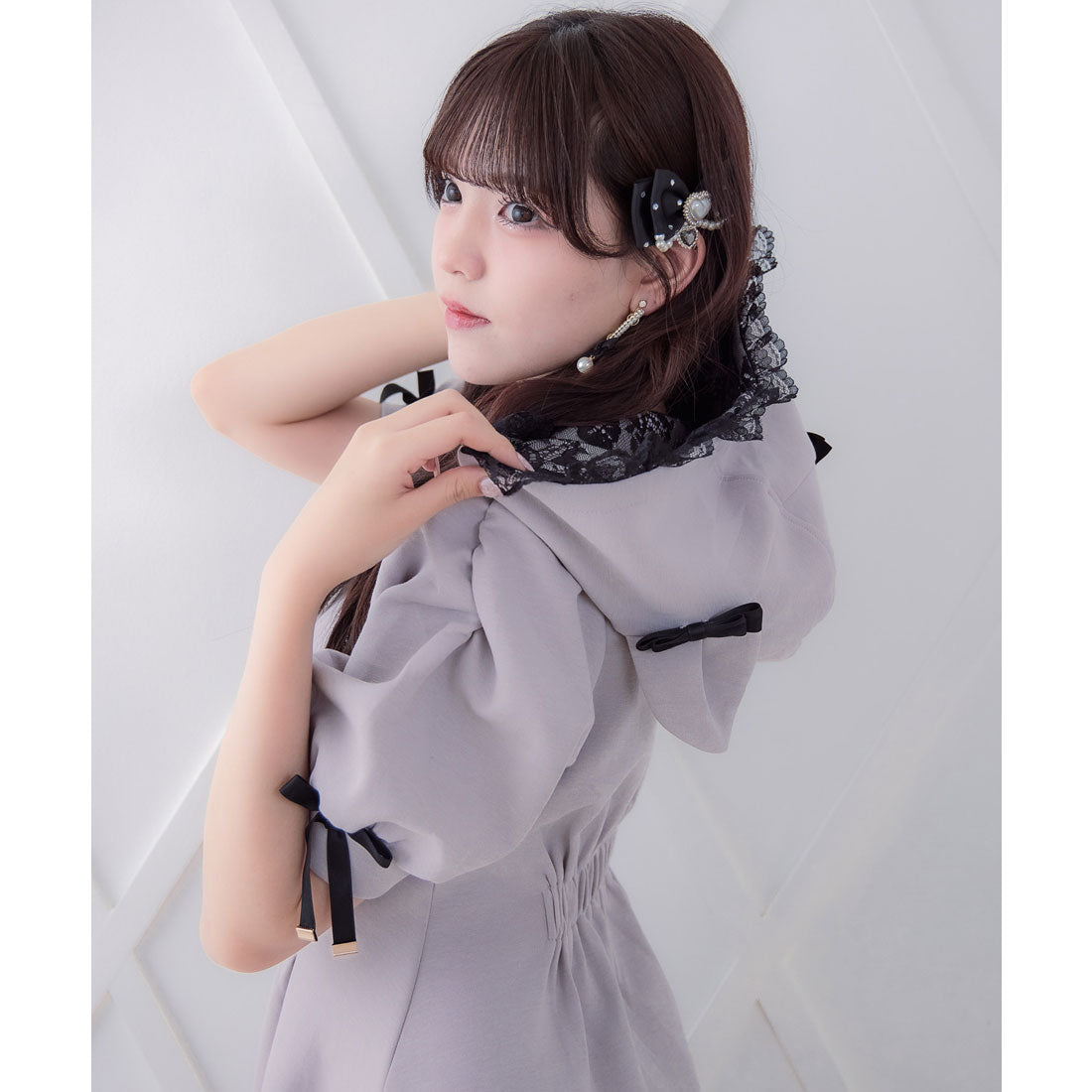 ロジータ ROJITA ネコ耳スウエットワンピース (ピンク) ピンク