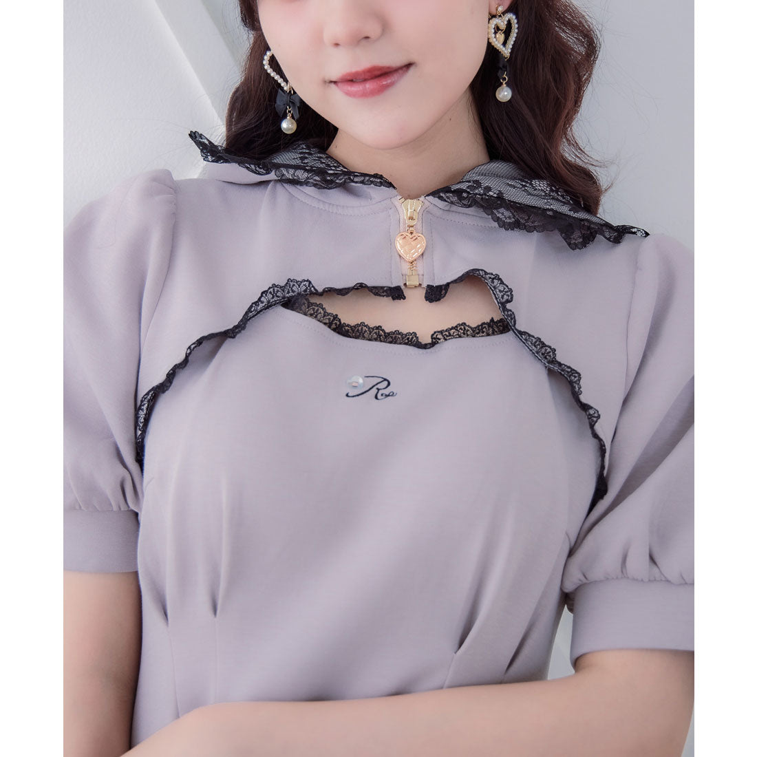 ロジータ ROJITA ネコ耳スウエットワンピース (ピンク) ピンク