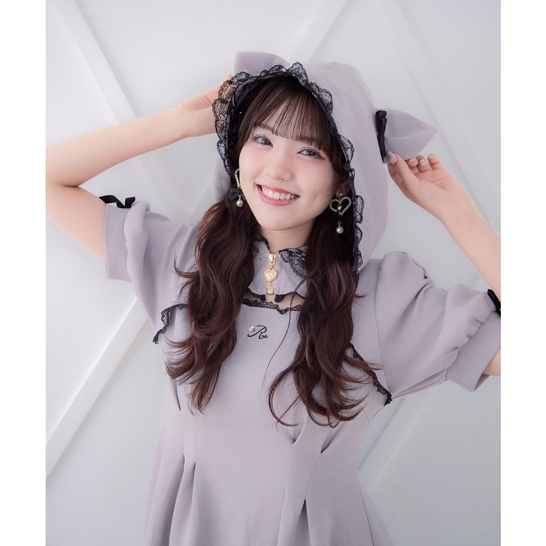 ロジータ ROJITA ネコ耳スウエットワンピース (ピンク) ピンク