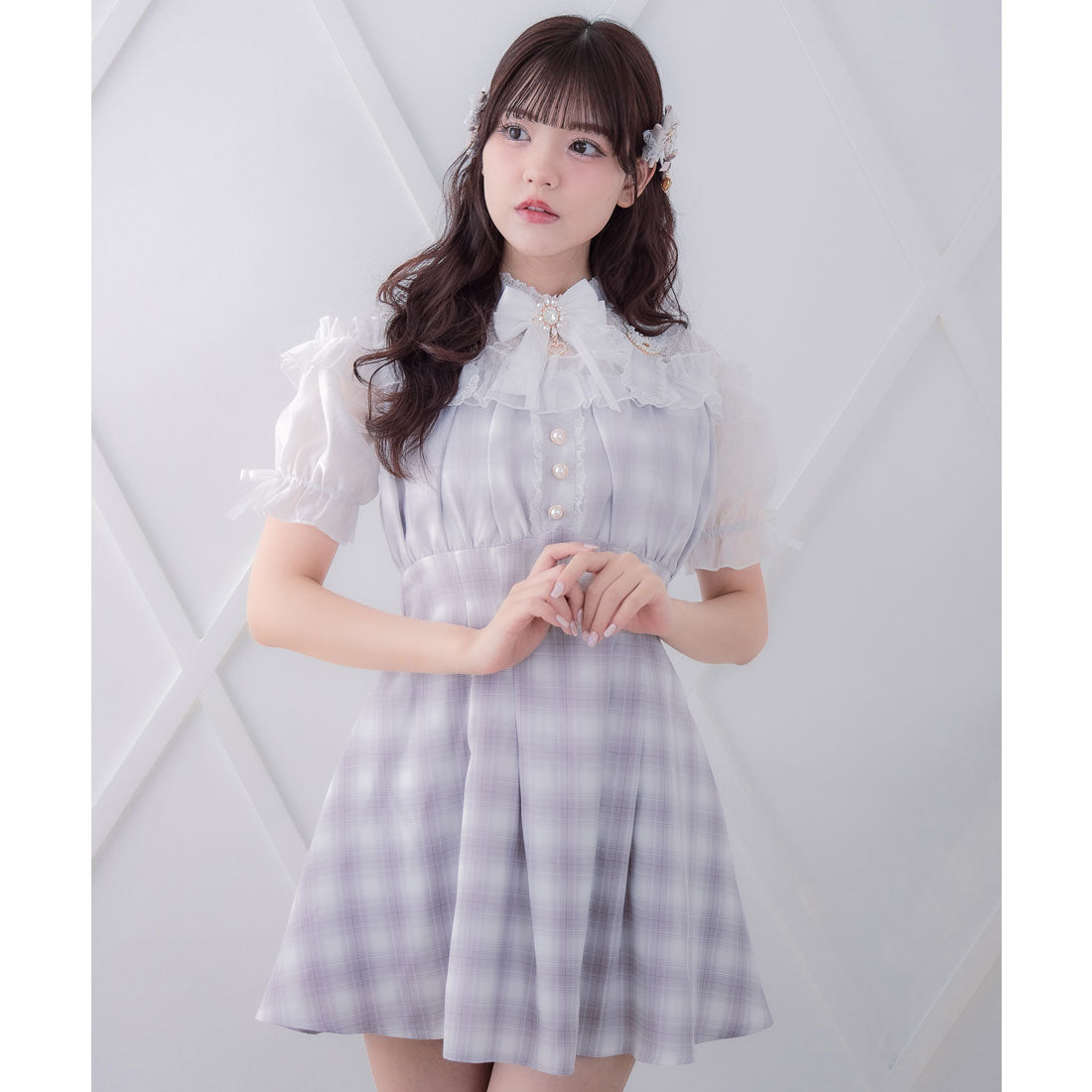 ロジータ ROJITA 肩ベルトデザインドッキングワンピース (ピンク) ピンク