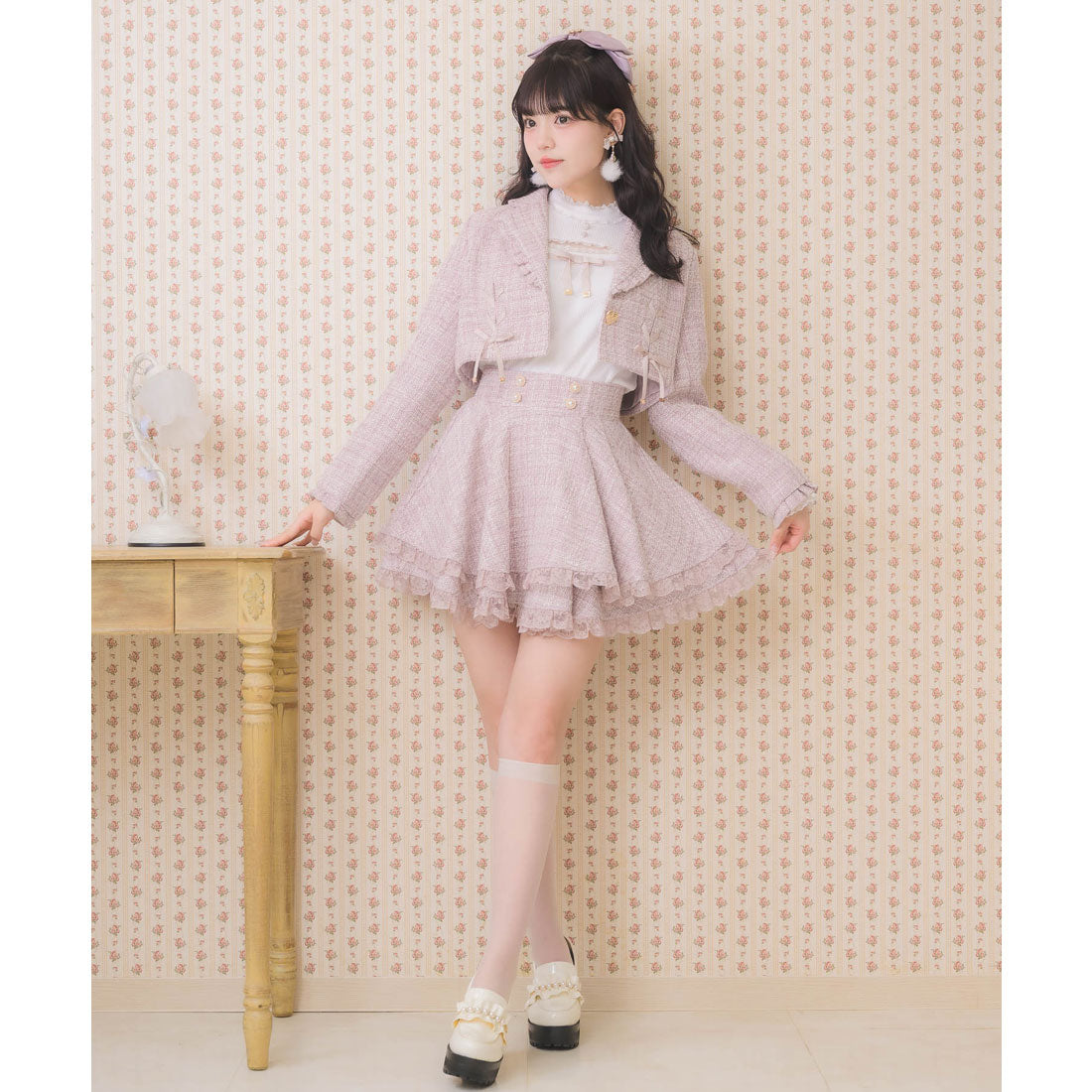 ロジータ ROJITA サイドレースアップショートジャケット (ピンク) ピンク