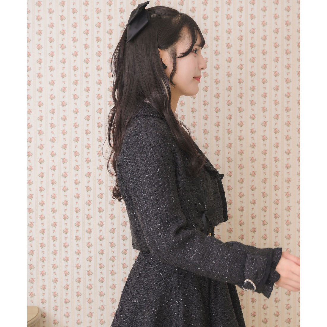 ロジータ ROJITA サイドレースアップショートジャケット (ピンク) ピンク