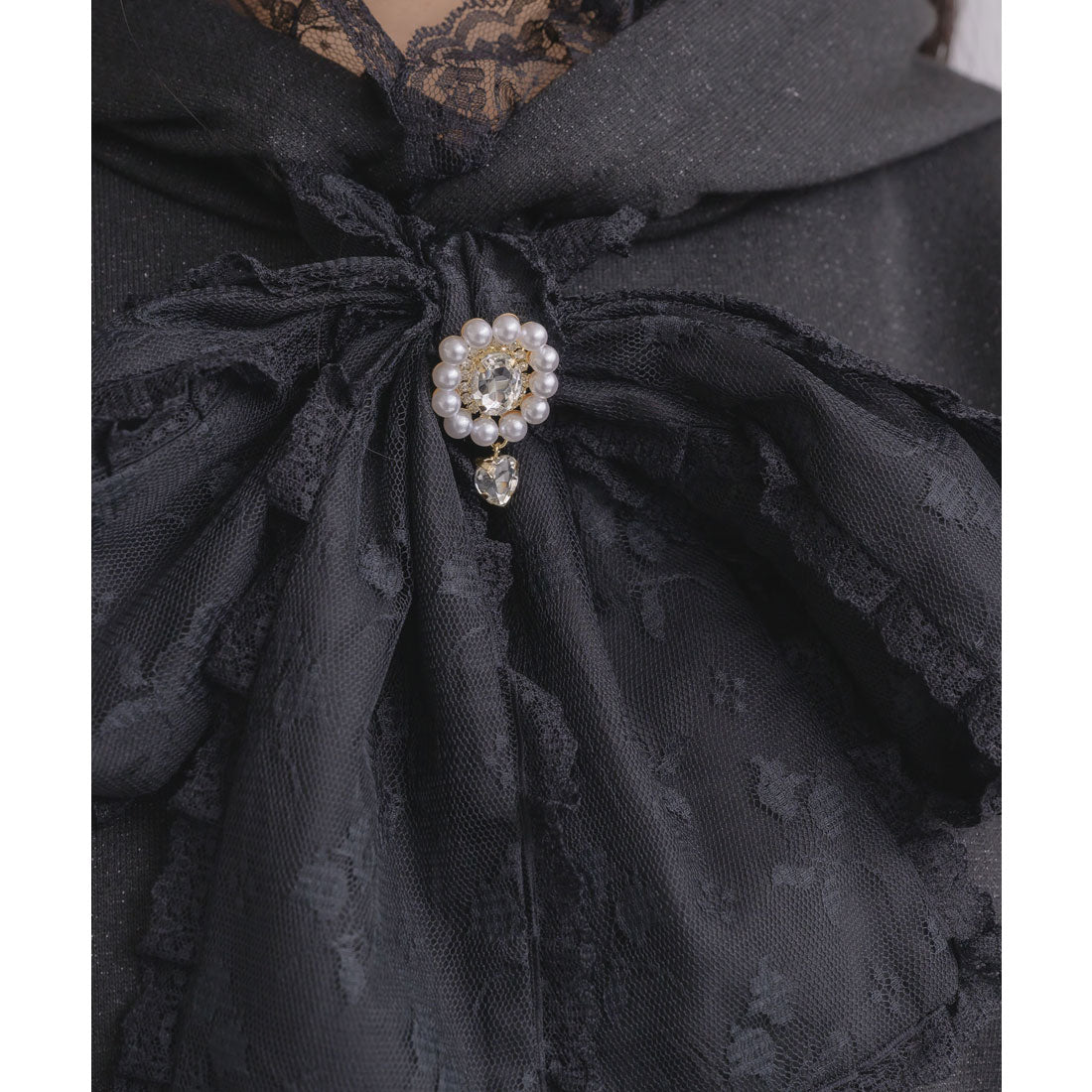 ロジータ ROJITA リボンデザインフーディーセットアップ (ブラック) ブラック