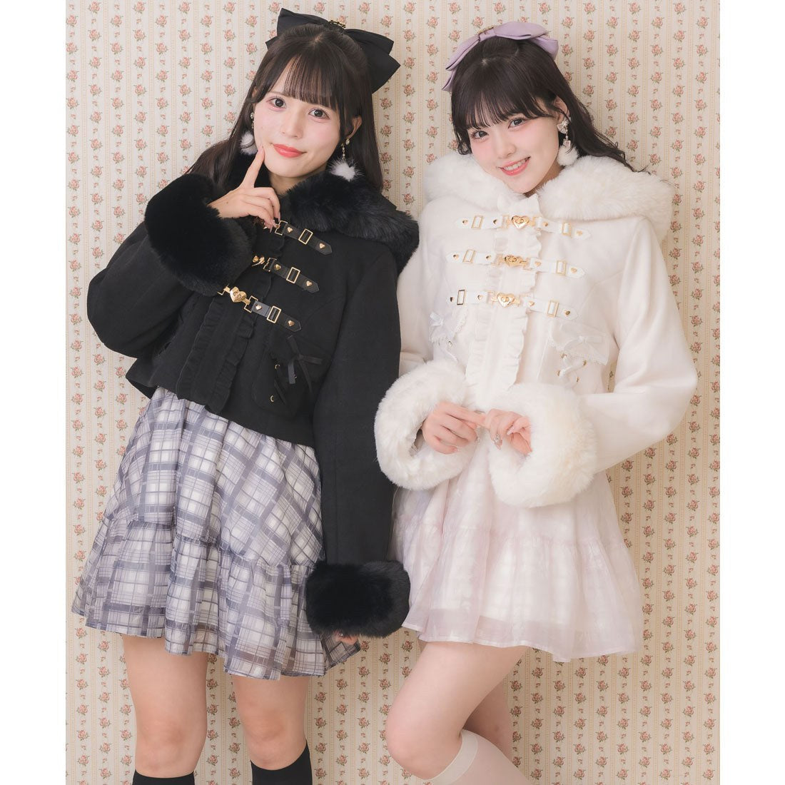 ロジータ ROJITA ハートバックルショートコート (ブラック) ブラック