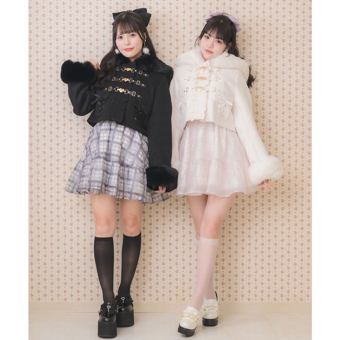 ロジータ ROJITA ハートバックルショートコート (ブラック) ブラック