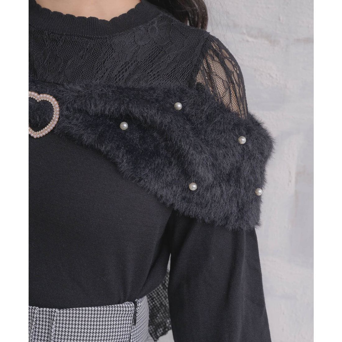 ロジータ ROJITA リボンデザインニットトップス (ピンク) ピンク