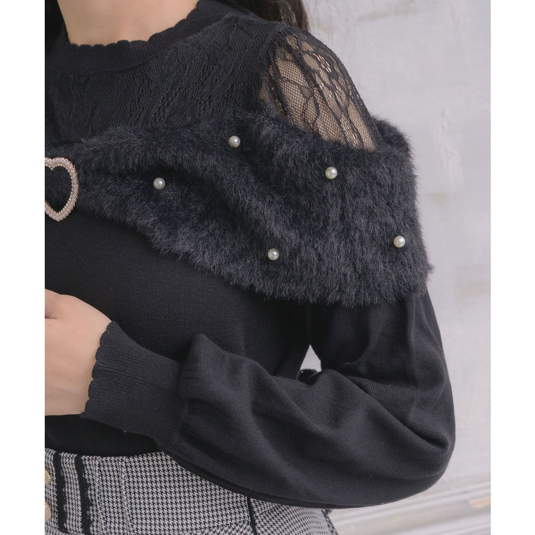 ロジータ ROJITA リボンデザインニットトップス (ピンク) ピンク