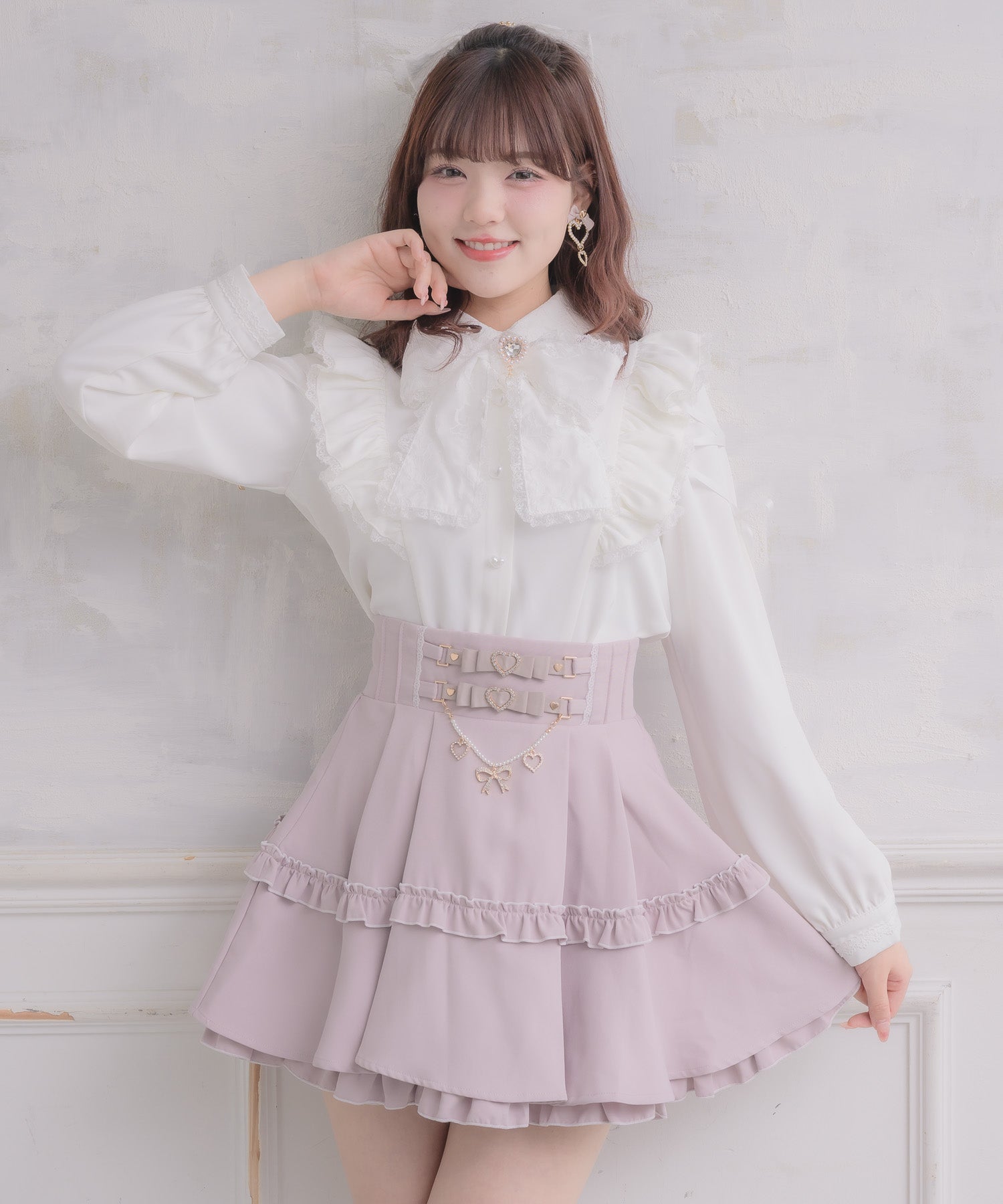 ロジータ ROJITA ウエストリボンデザインスカート (ピンク) ピンク