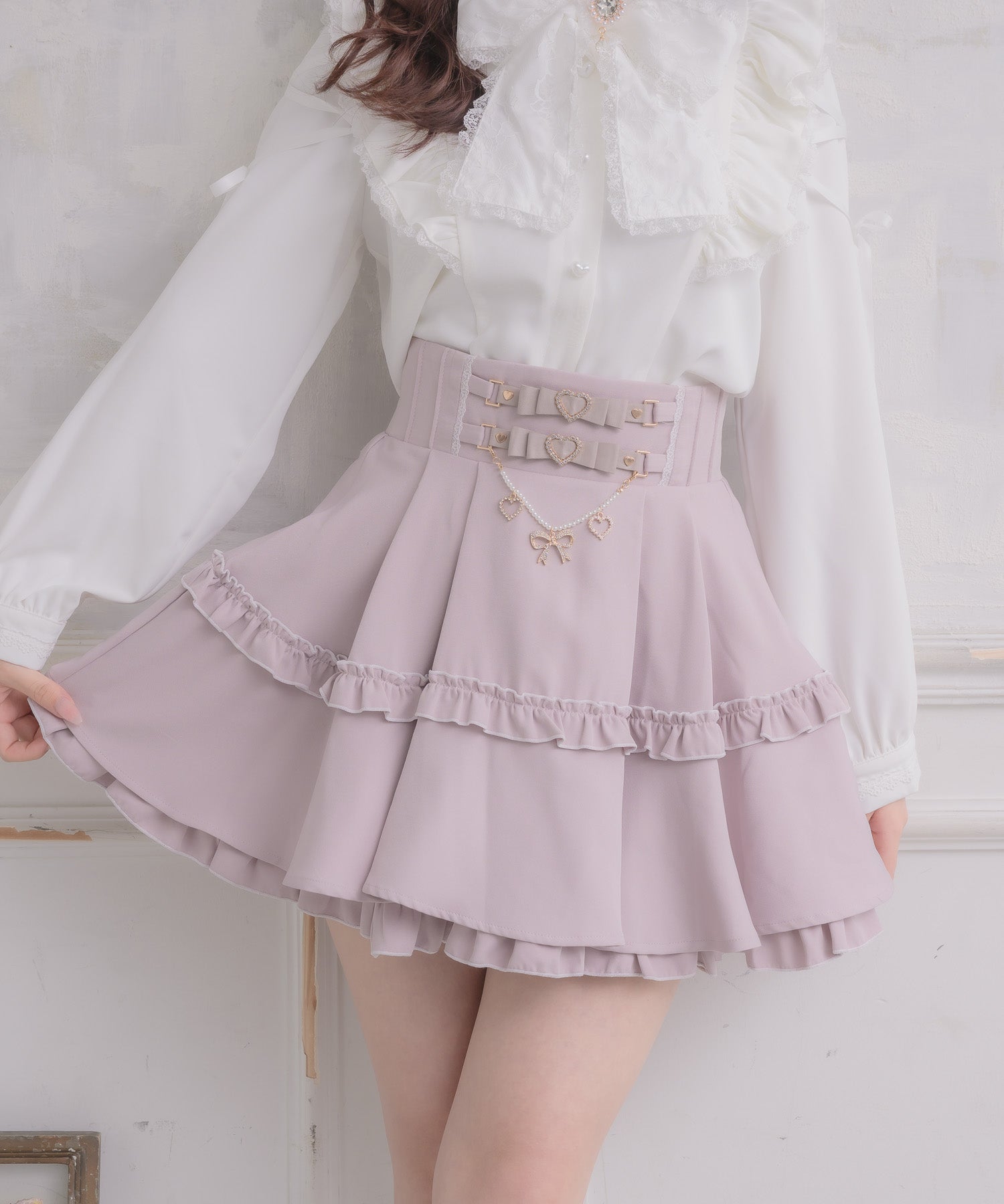 ロジータ ROJITA ウエストリボンデザインスカート (ピンク) ピンク