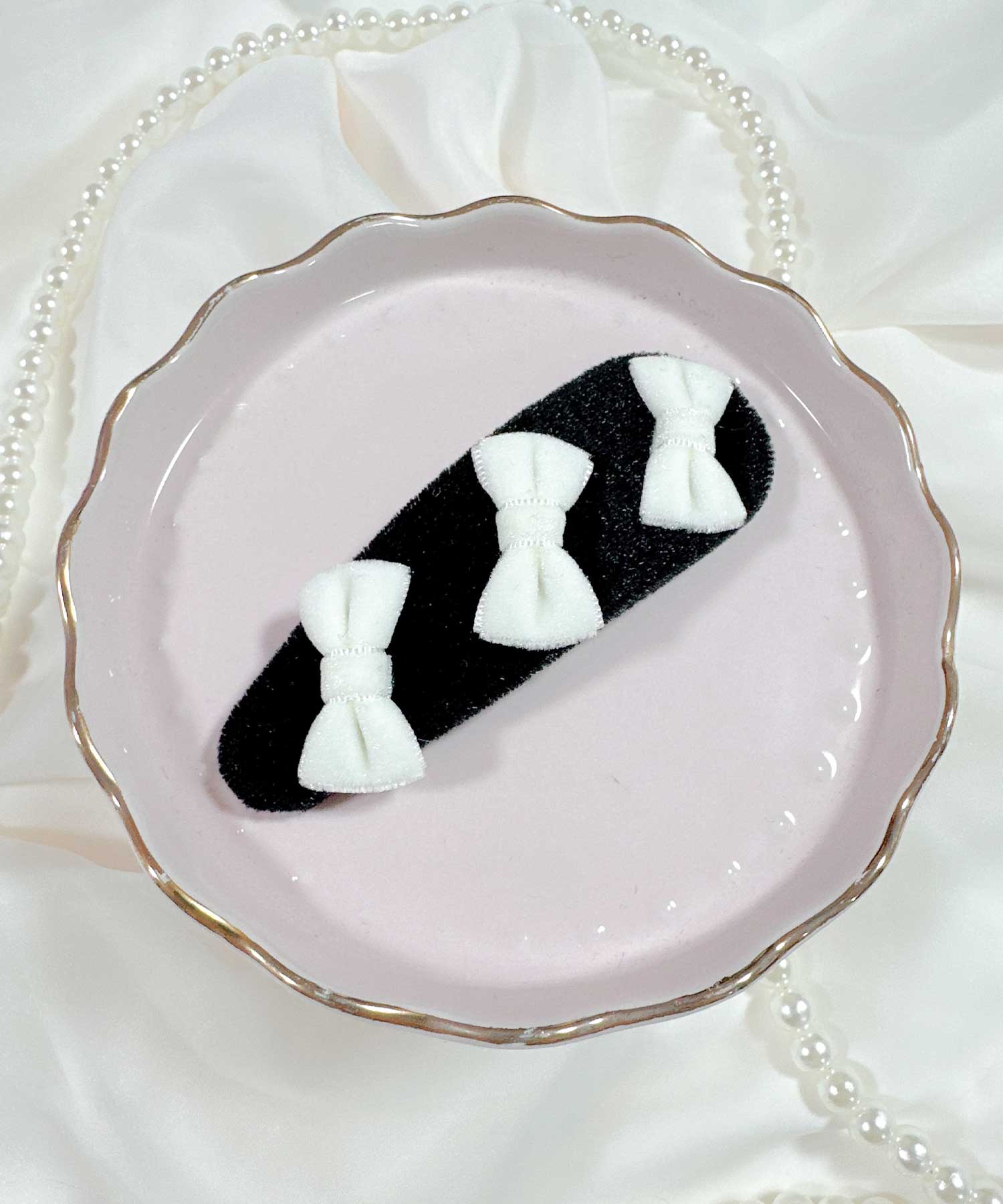 ロジータ ROJITA トリプルリボン配色ヘアピン