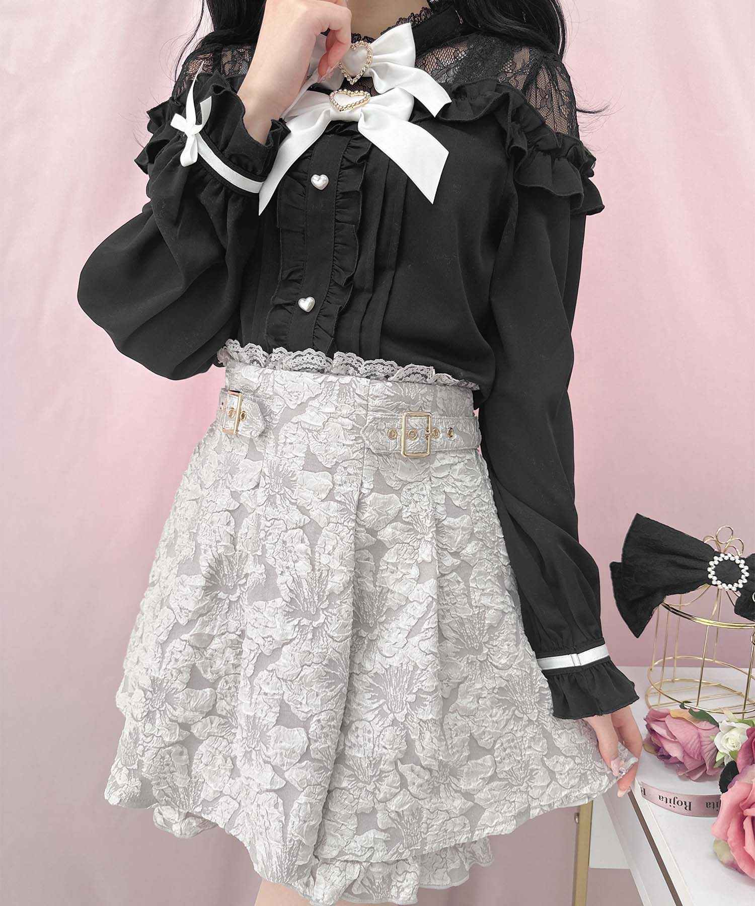 ロジータ ROJITA ウエストWベルトジャガードスカパン