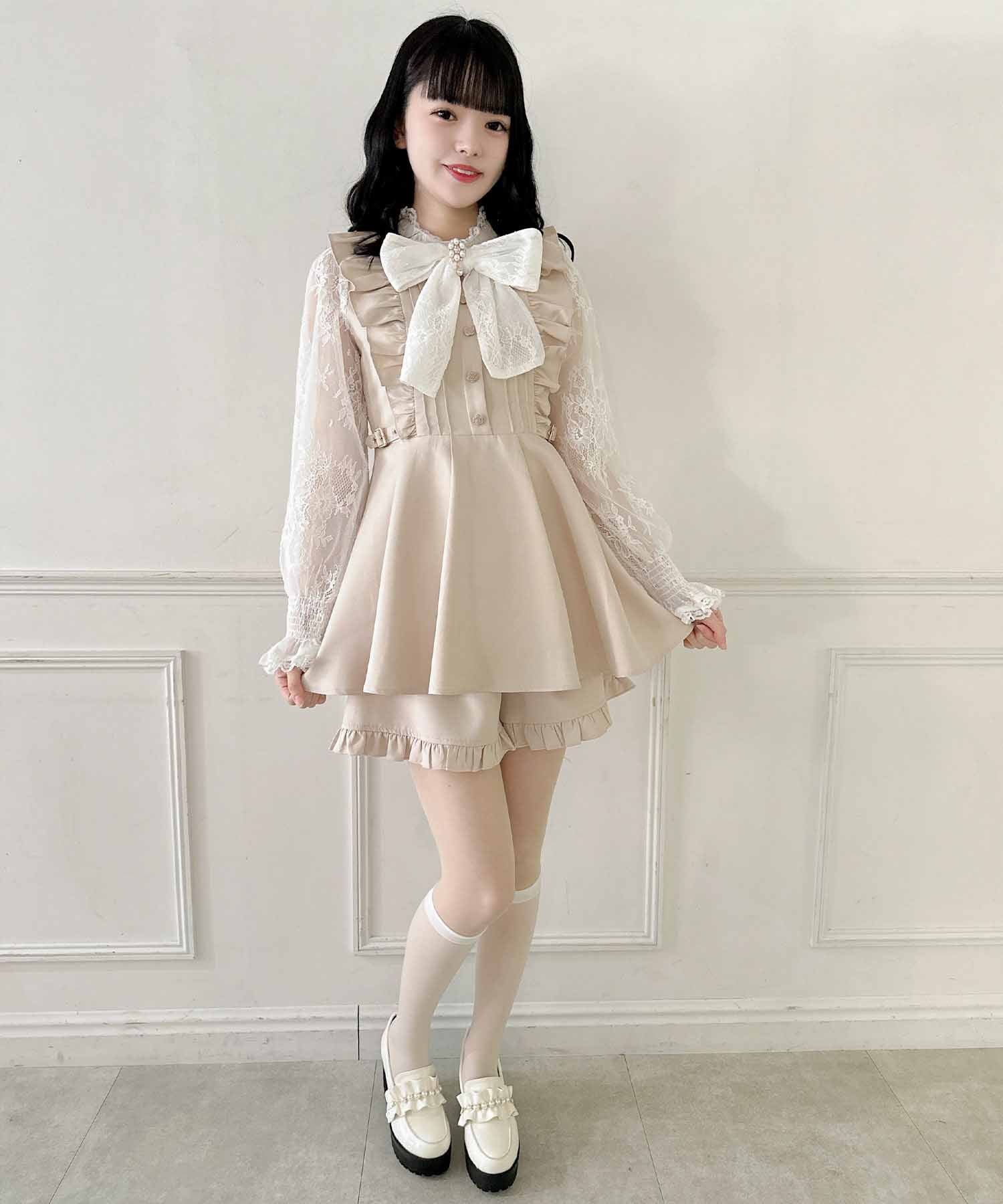 ロジータ ROJITA レーススリーブBIGリボンセットアップ