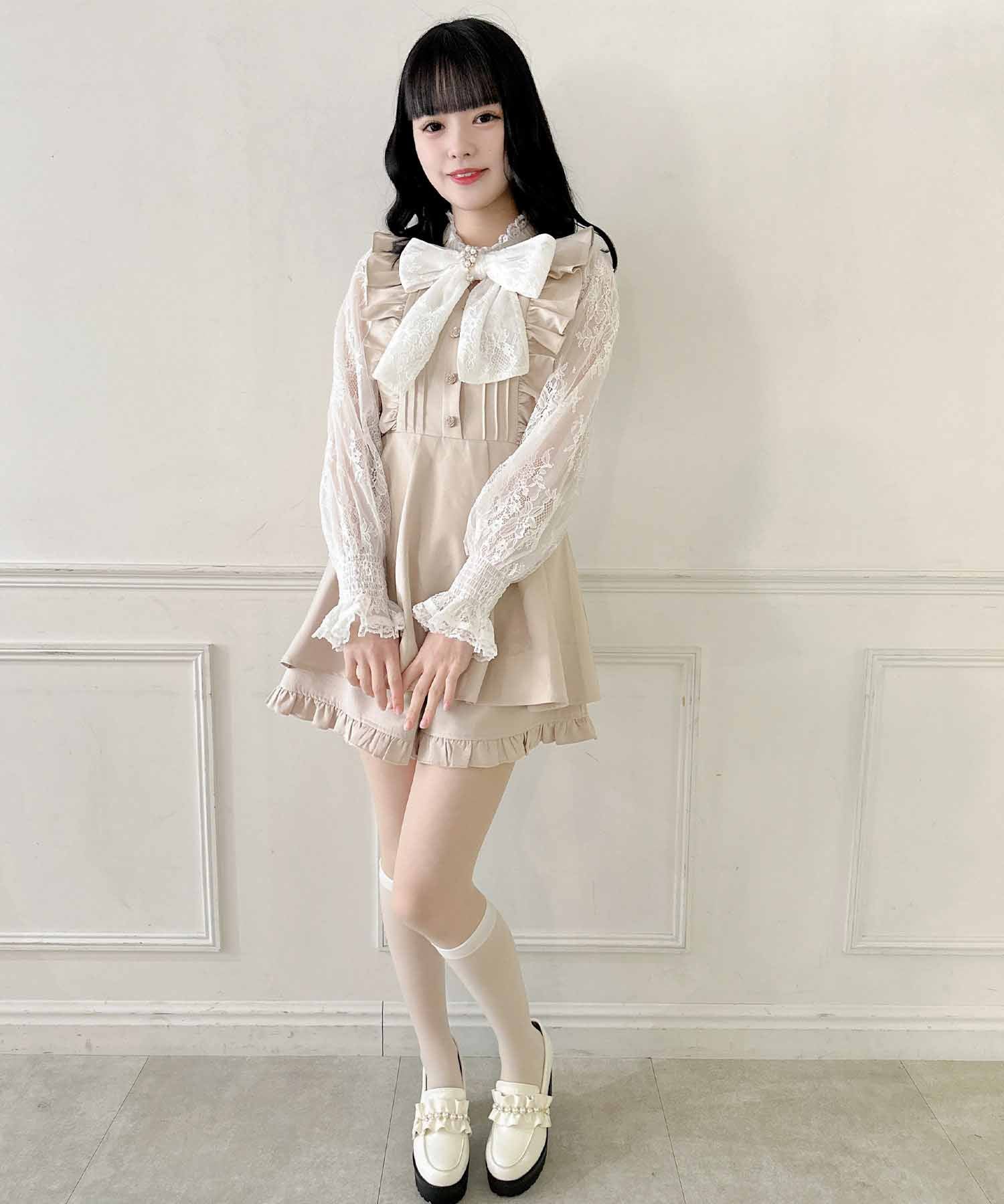 ロジータ ROJITA レーススリーブBIGリボンセットアップ