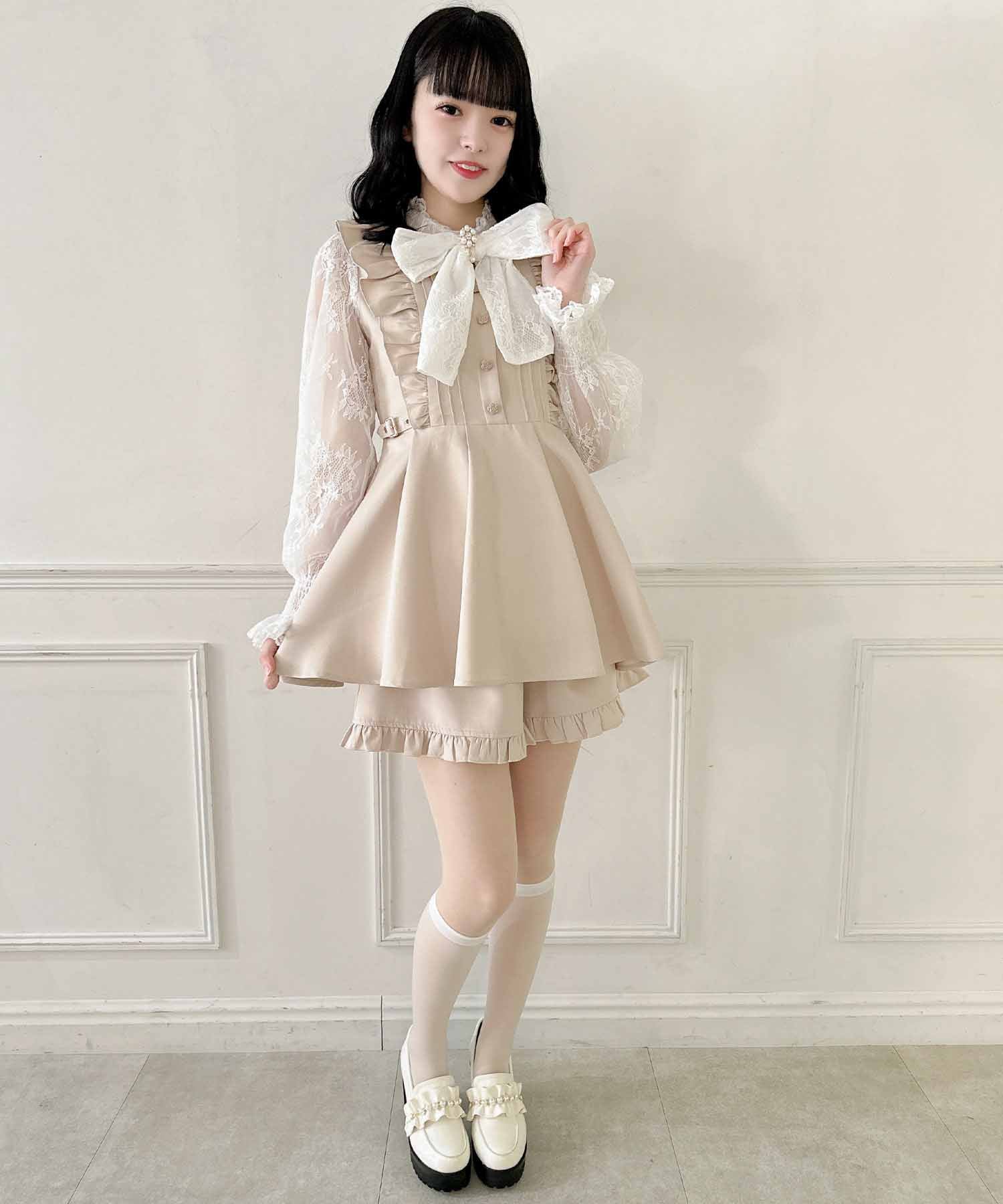 ロジータ ROJITA レーススリーブBIGリボンセットアップ