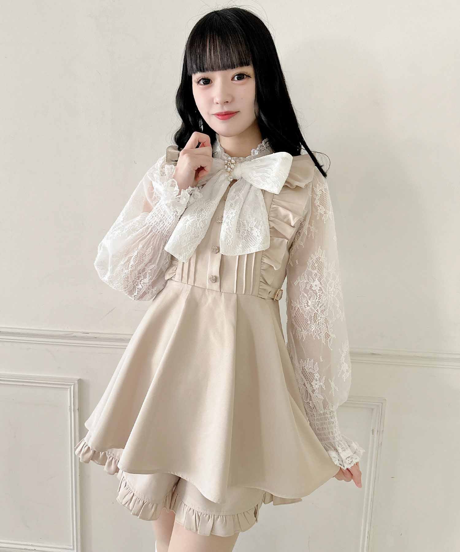 ロジータ ROJITA レーススリーブBIGリボンセットアップ