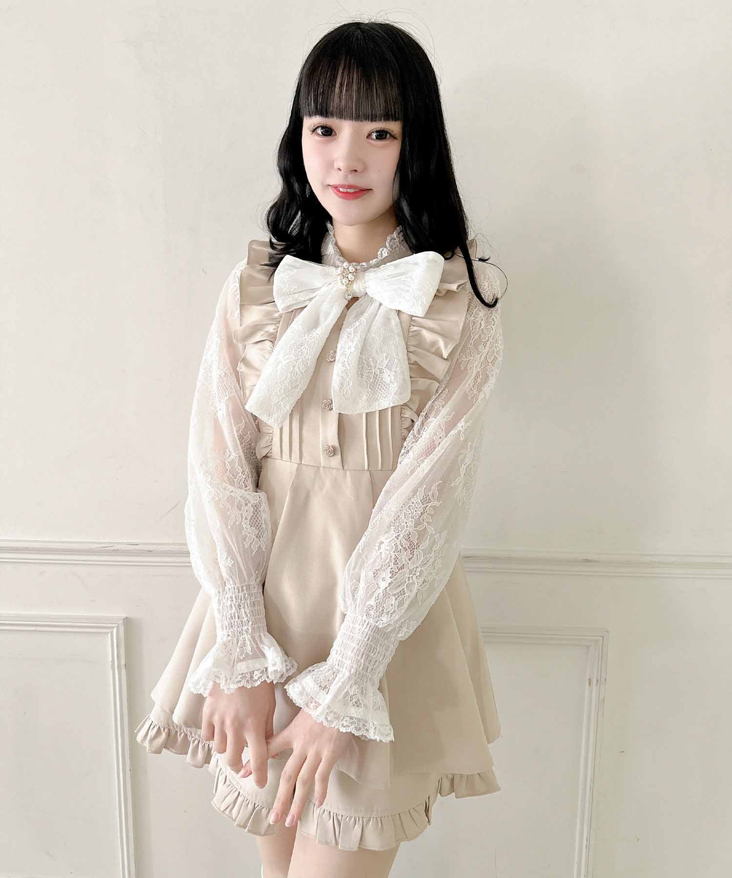 ロジータ ROJITA レーススリーブBIGリボンセットアップ