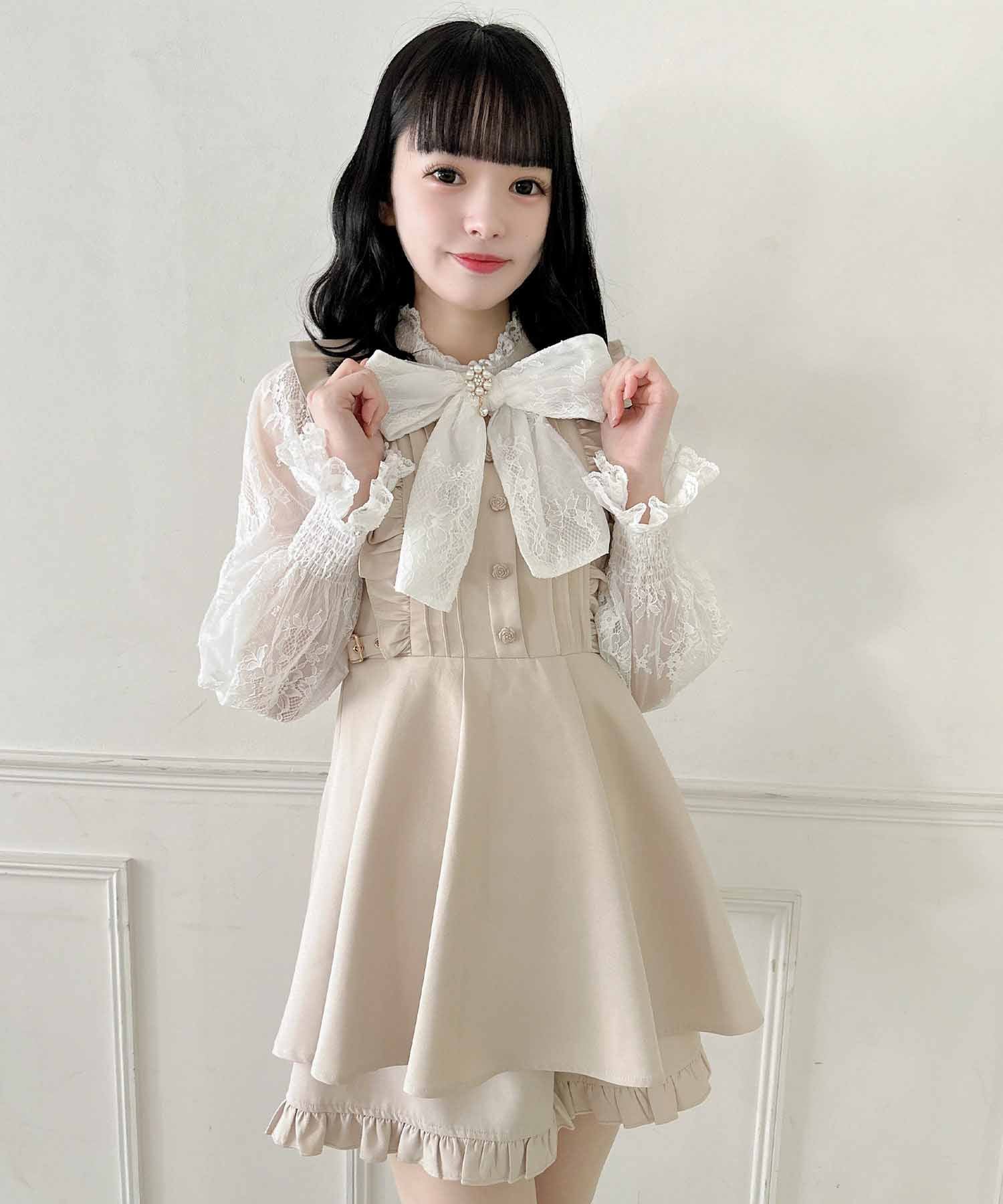 ロジータ ROJITA レーススリーブBIGリボンセットアップ