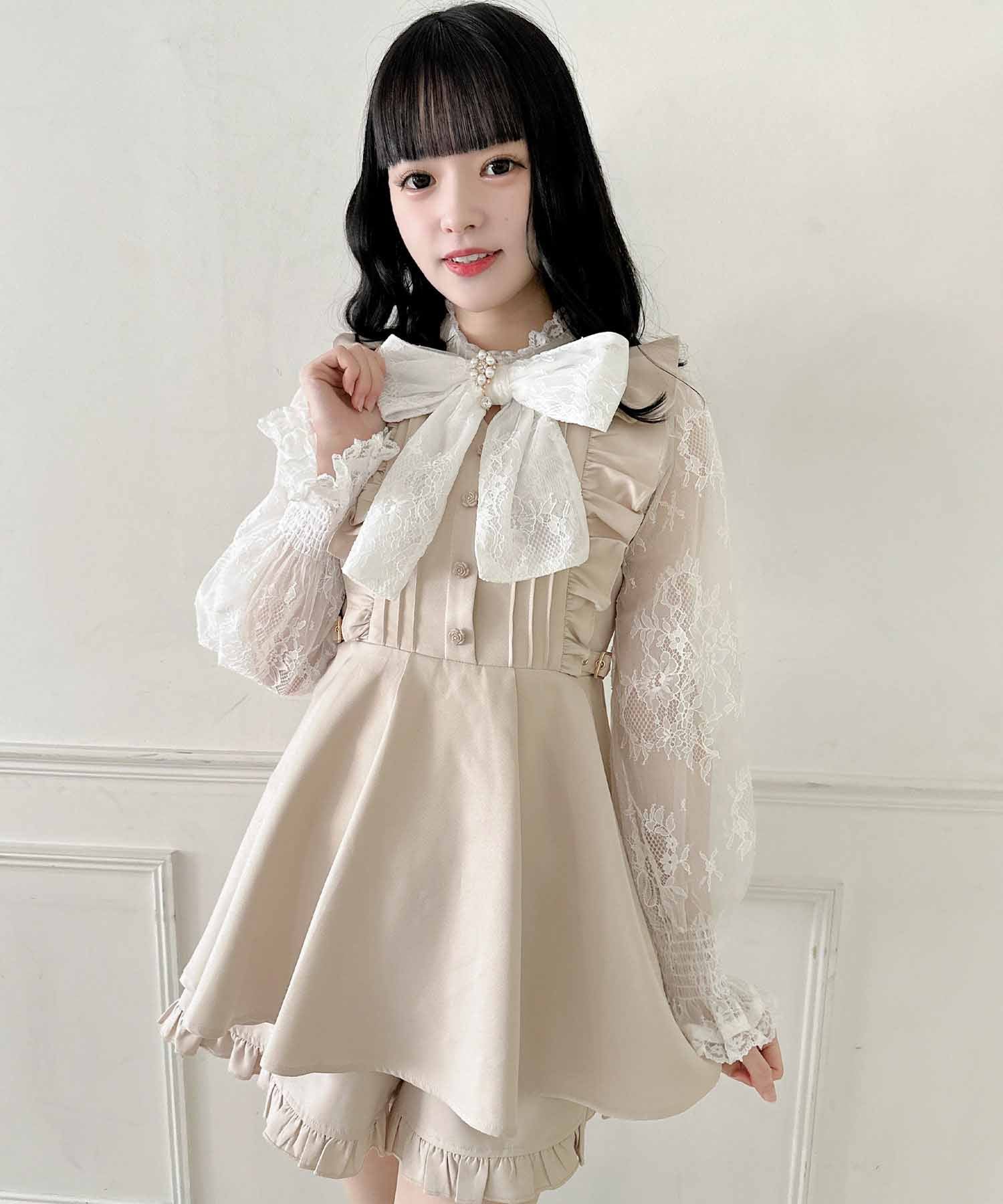 ロジータ ROJITA レーススリーブBIGリボンセットアップ