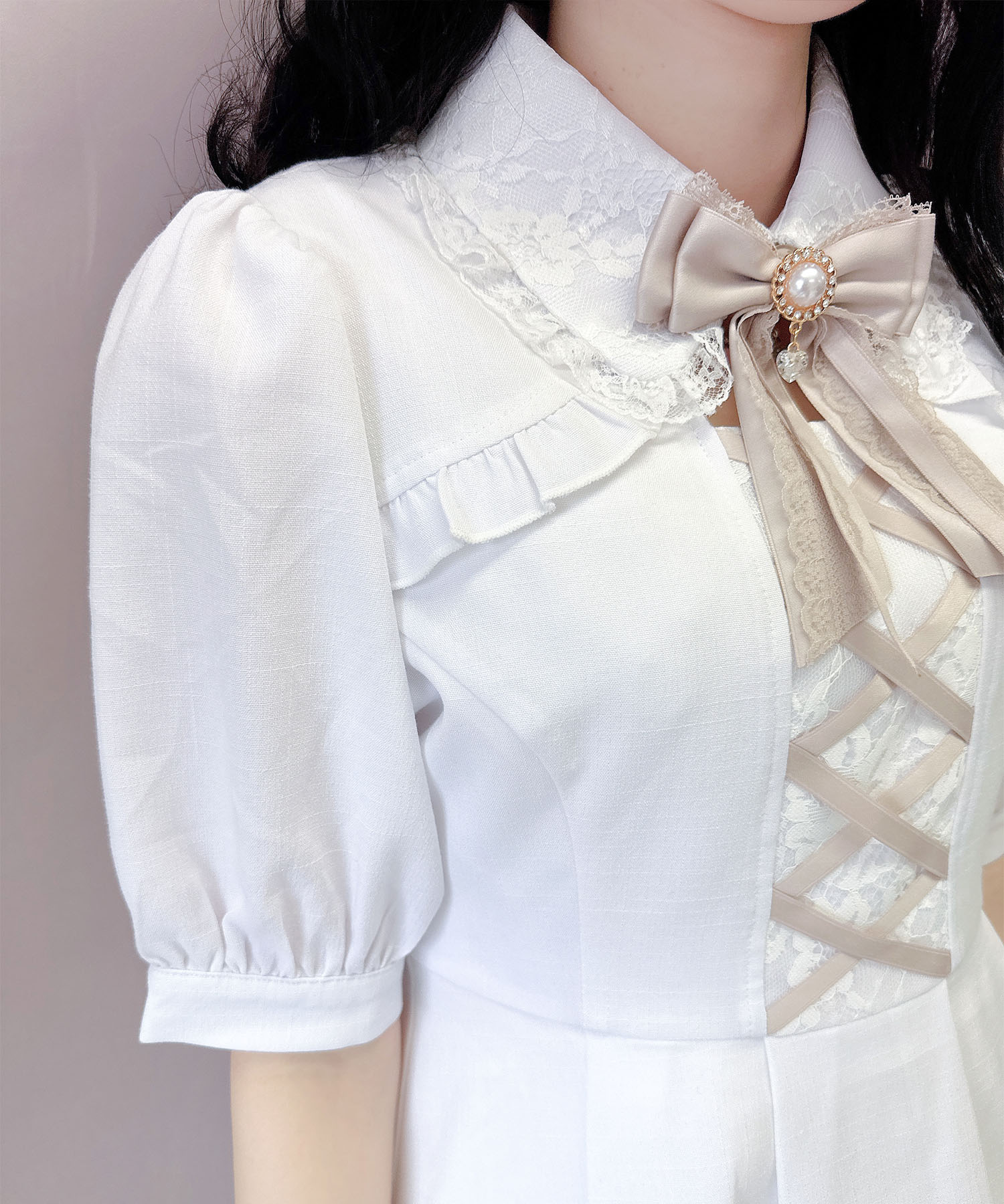 ロジータ ROJITA フロントレースアップセットアップ (グレー) グレー