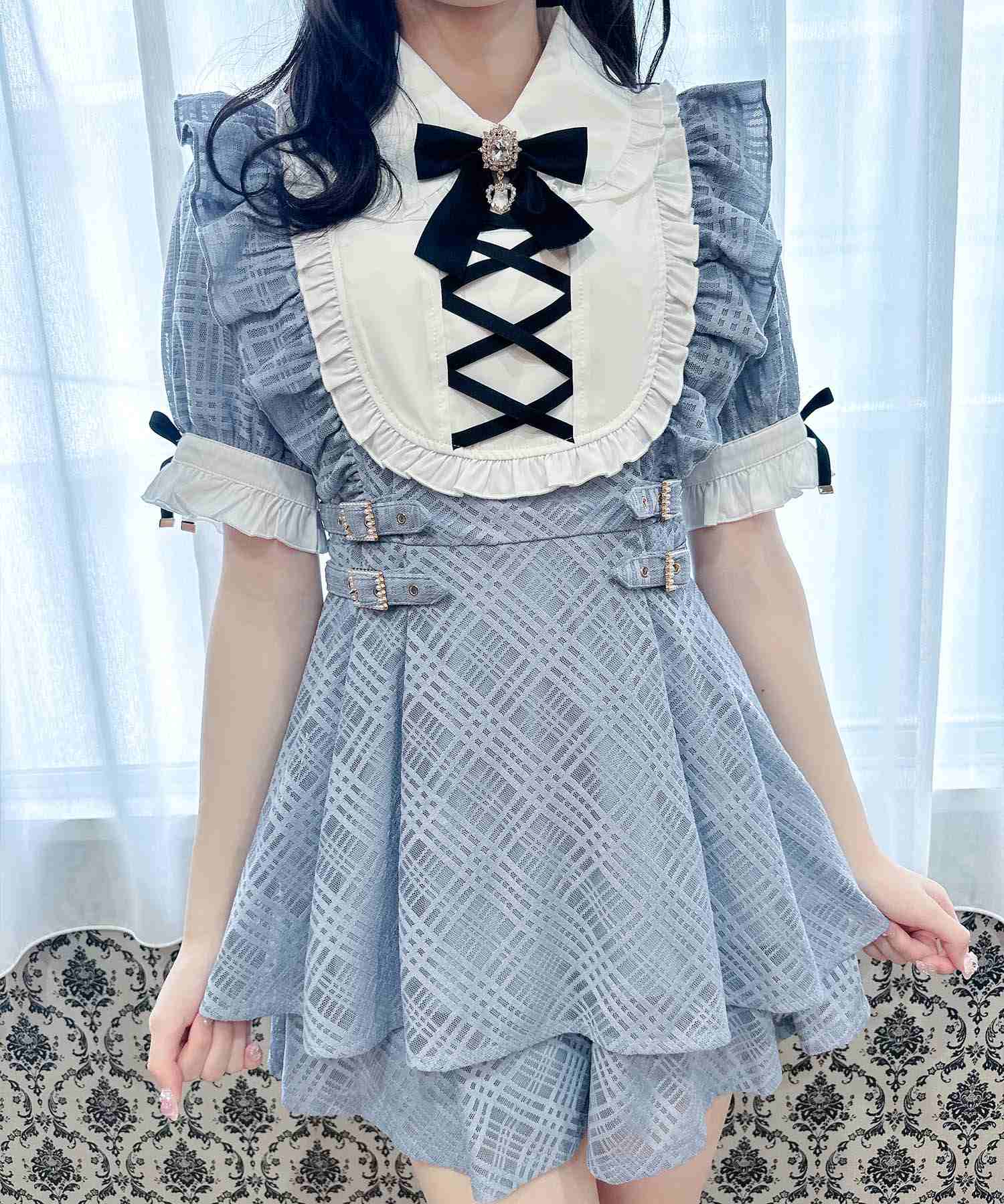 ロジータ ROJITA 総レースヨークレースアップセットアップ